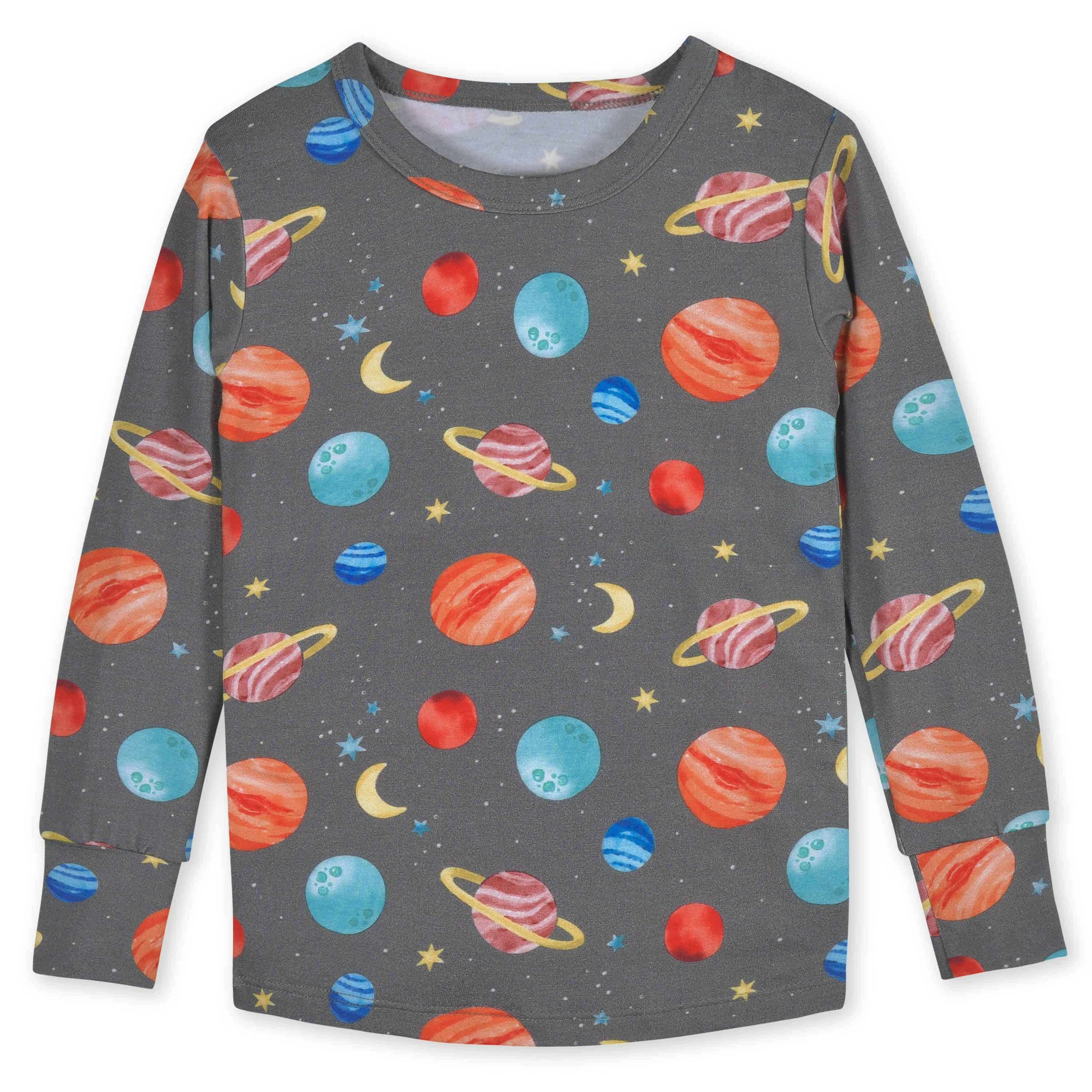 2-Piece Infant & Toddler Outer Space Buttery Soft Viscose Made from Eucalyptus Snug Fit Pajamas - Image 6