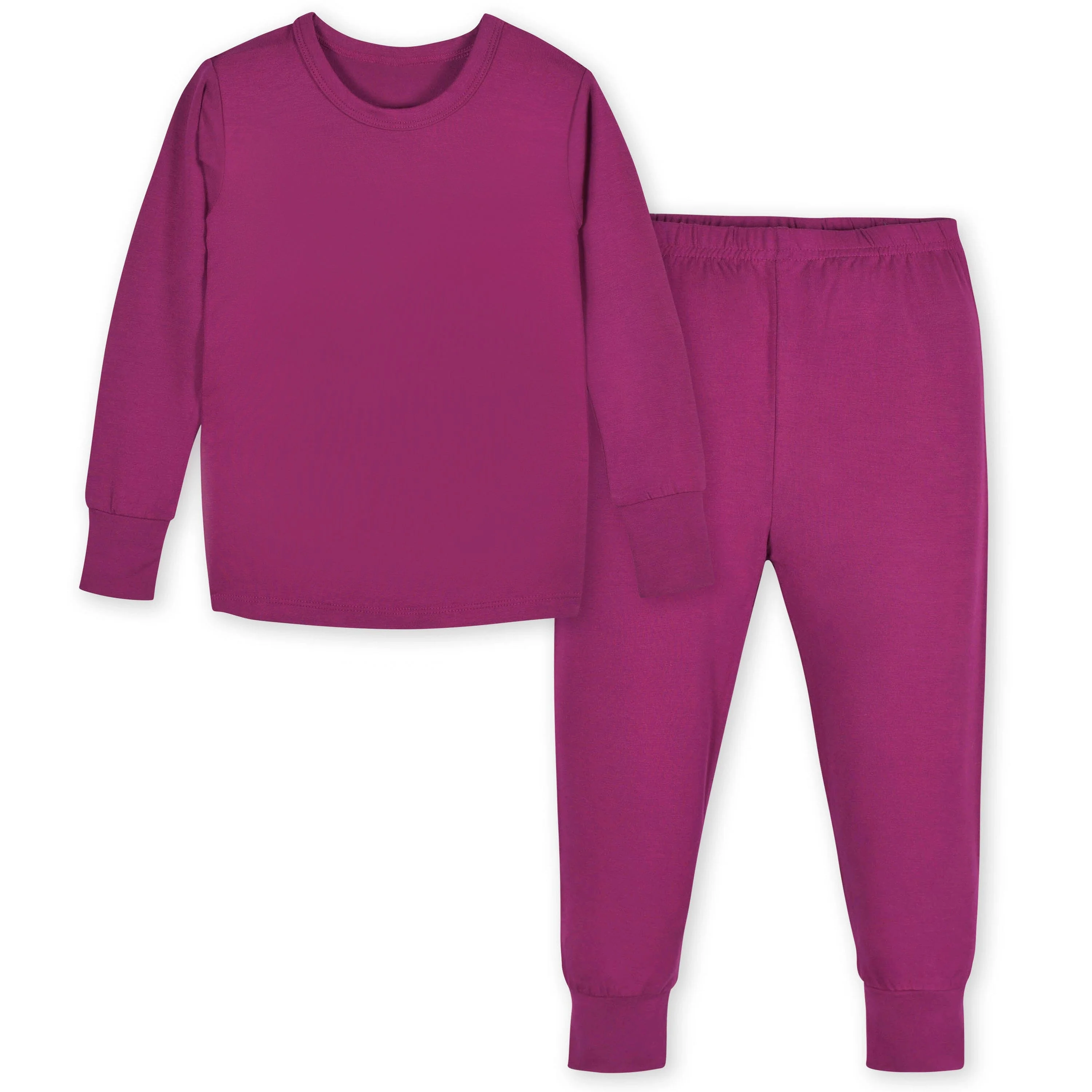 2-Piece Infant & Toddler Raspberry Buttery Soft Viscose Made from Eucalyptus Snug Fit Pajamas - Image 2