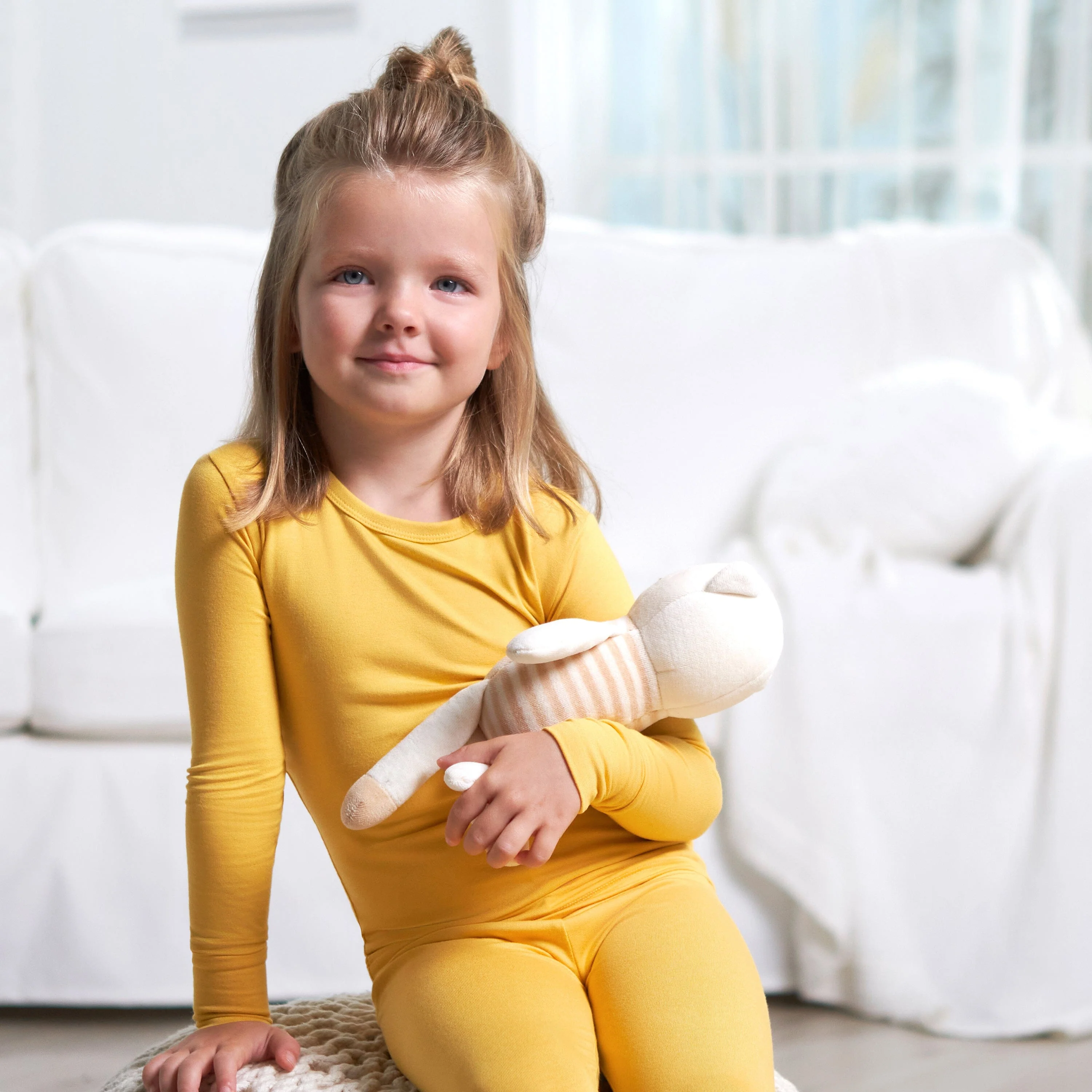 2-Piece Infant & Toddler Honey Buttery Soft Viscose Made from Eucalyptus Snug Fit Pajamas - Image 4