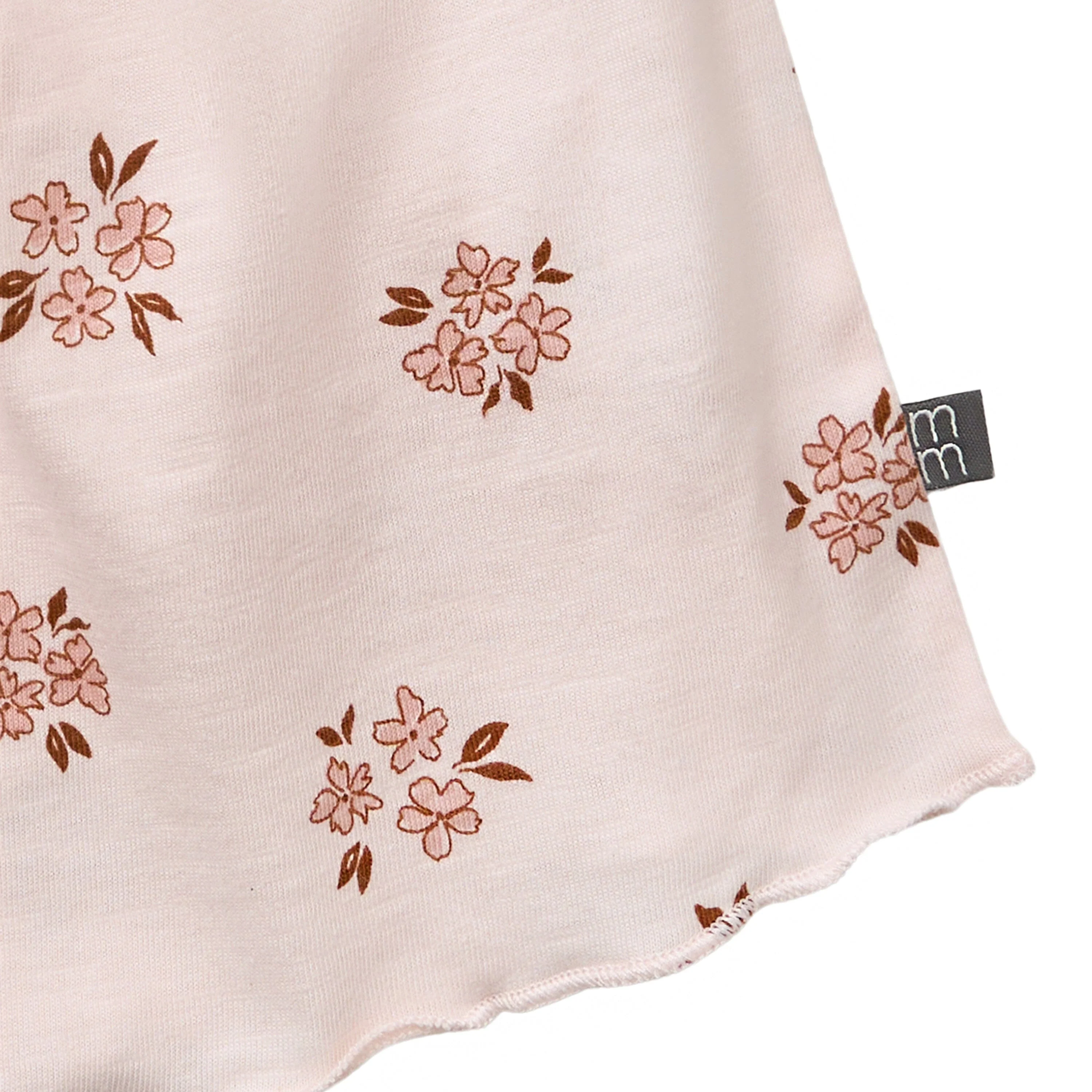 2-Piece Infant & Toddler Girls Rose Floral Smocked Sleeveless Top & Wide Leg Shorts Set - Image 7