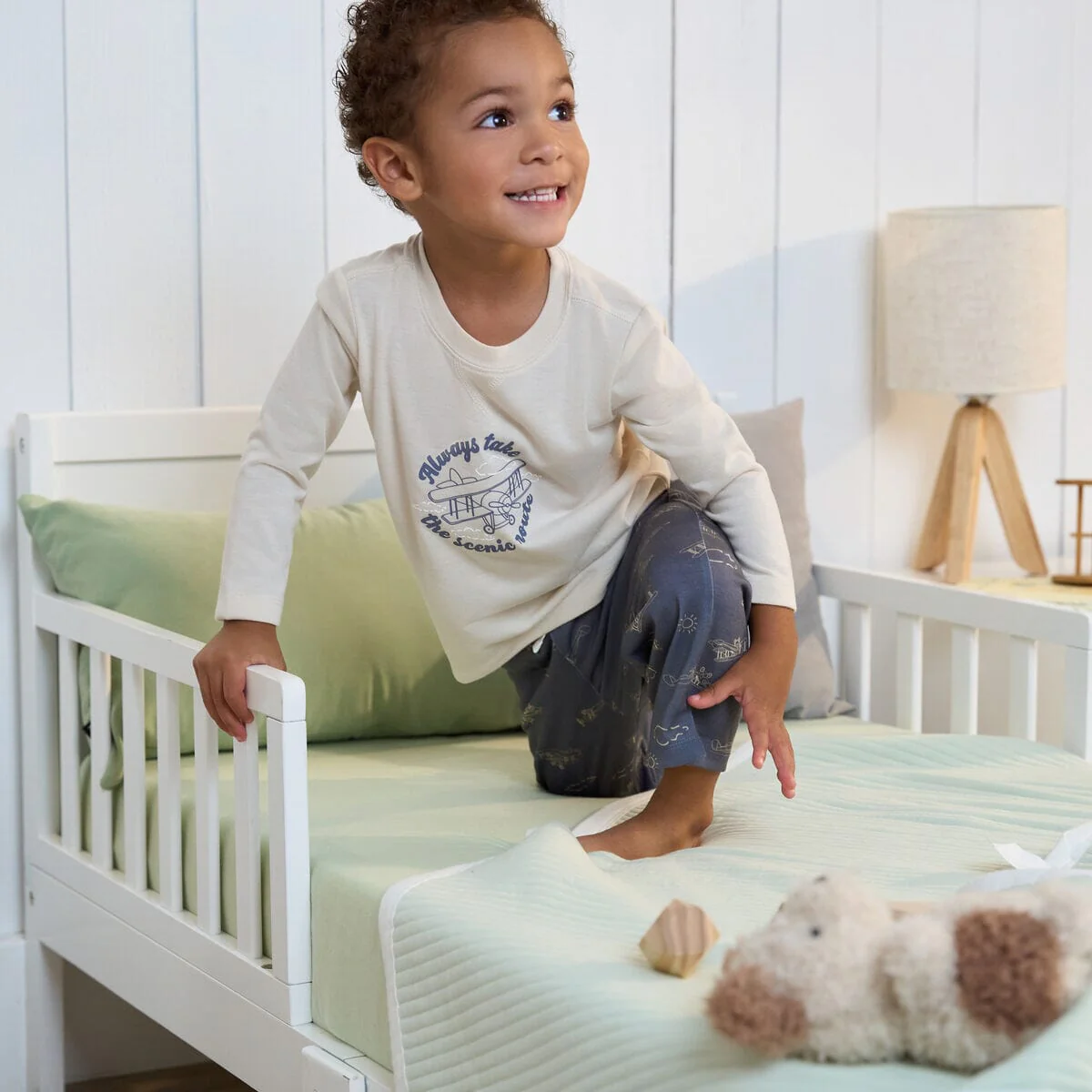 2-Piece Toddler Boys Airplane Pajama Set - Image 2