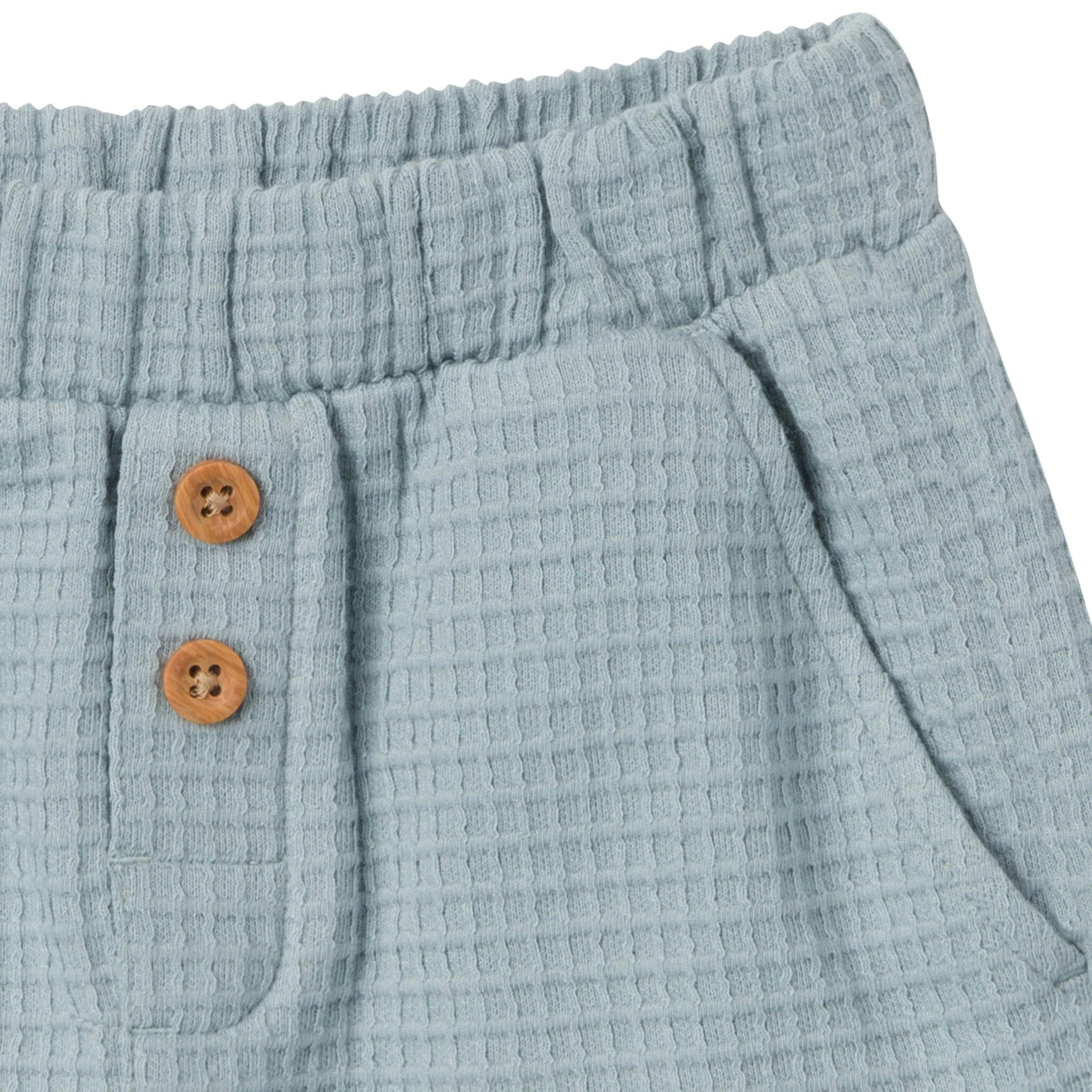 2-Piece Toddler Boys Teal Johnny Collar Shirt and Shorts Set - Image 5