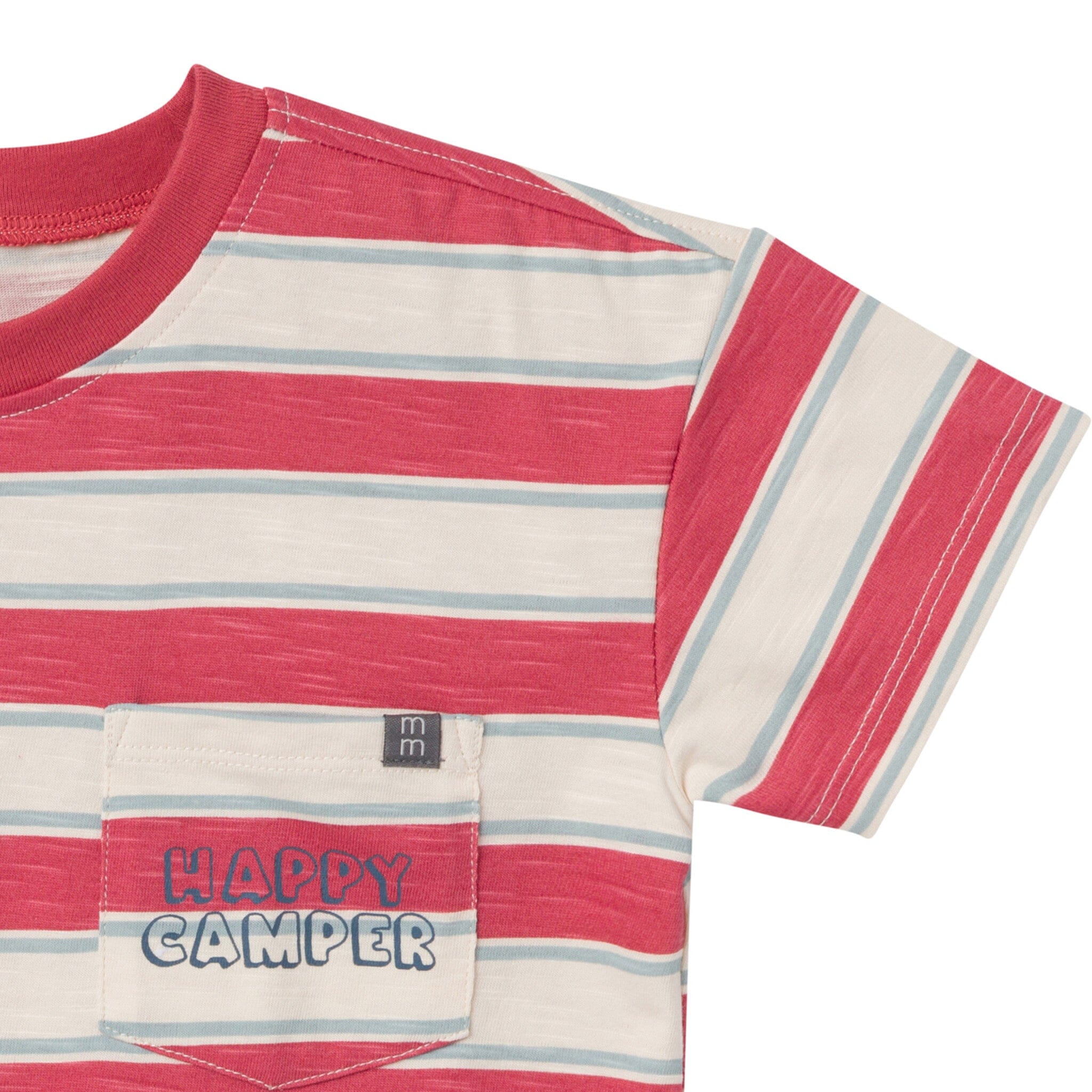 2-Piece Toddler Boys Coastal Stripe Top and Cargo Shorts Set - Image 3