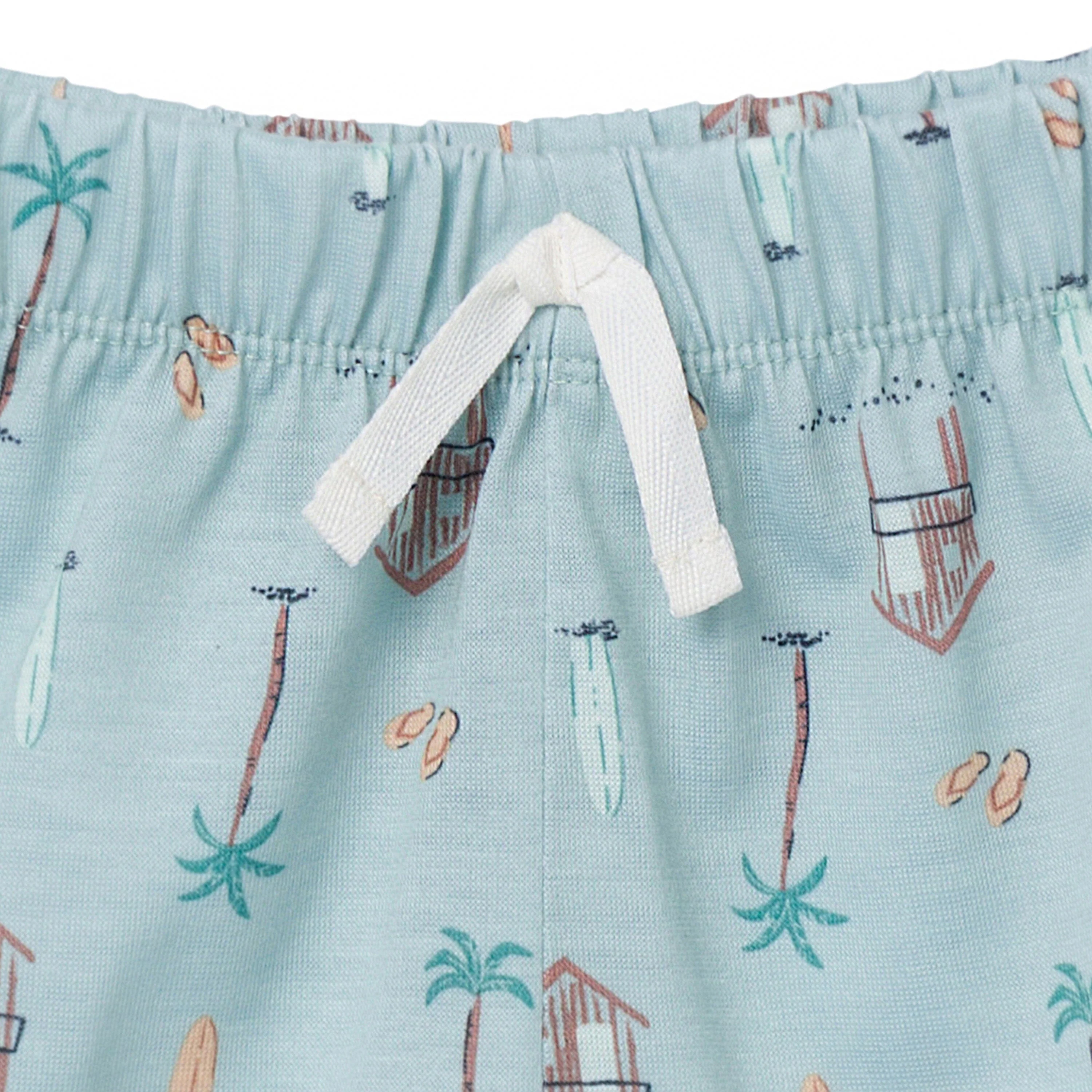 2-Piece Toddler Boys Sea Pajama Shorts Set - Image 5