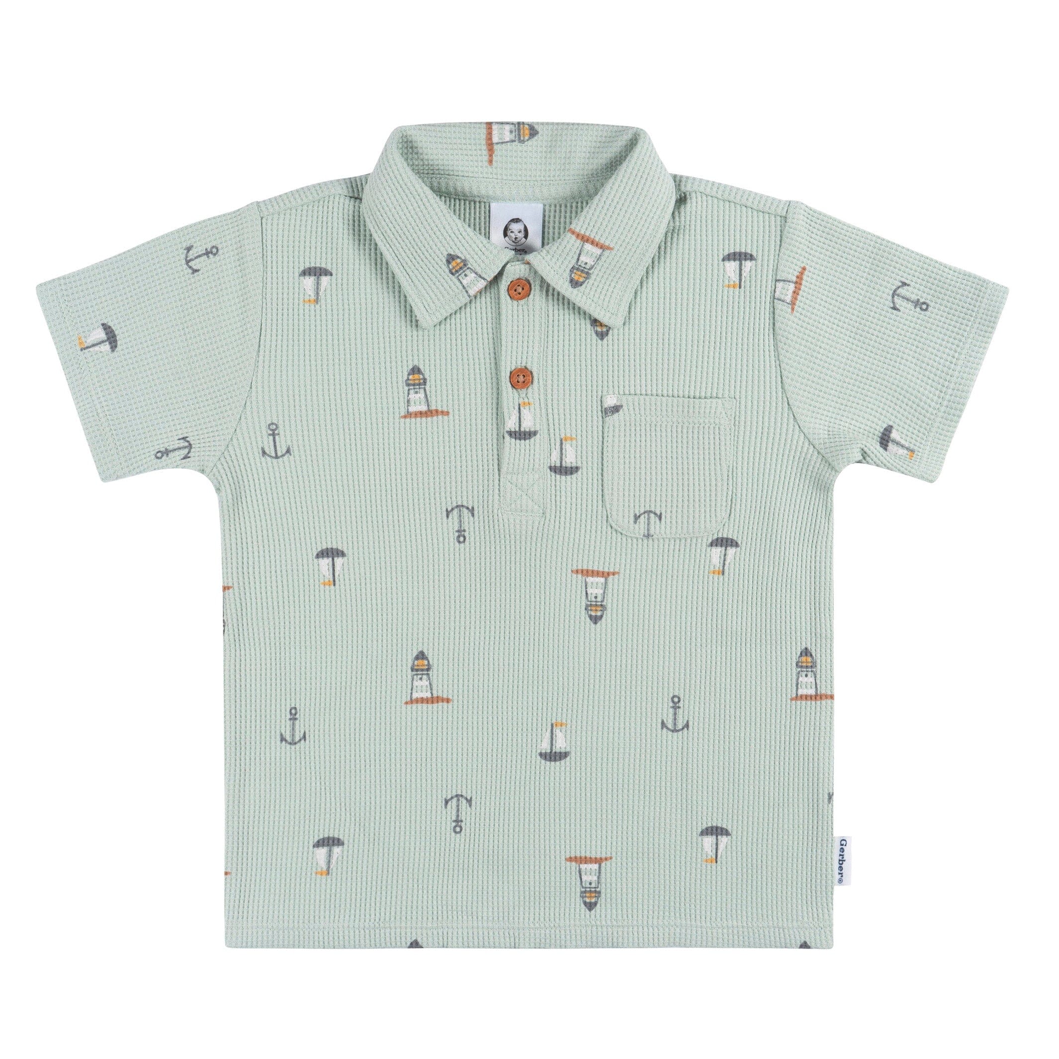 2-Piece Toddler Boys Sea Scene Shirt & Shorts Set - Image 3