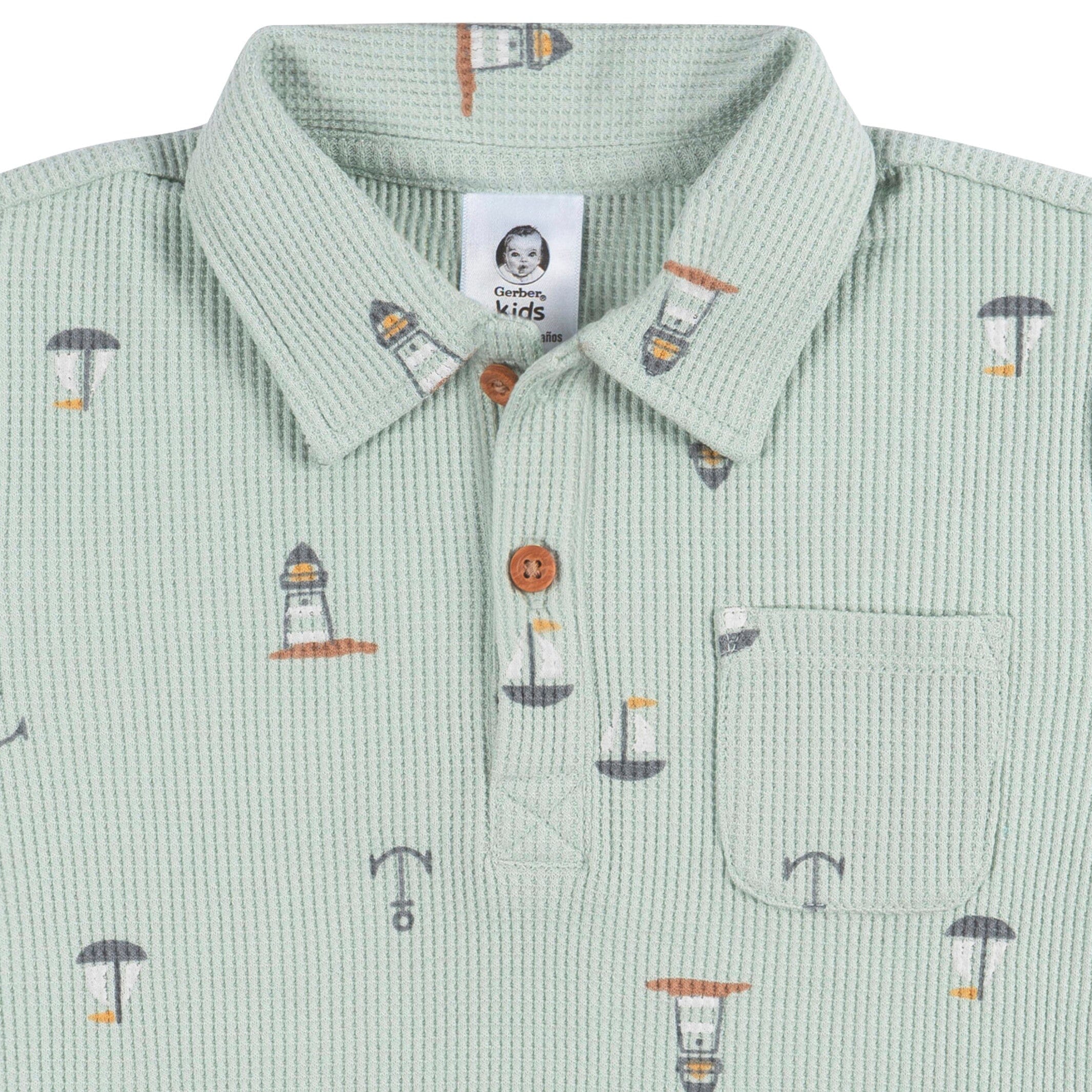 2-Piece Toddler Boys Sea Scene Shirt & Shorts Set - Image 4