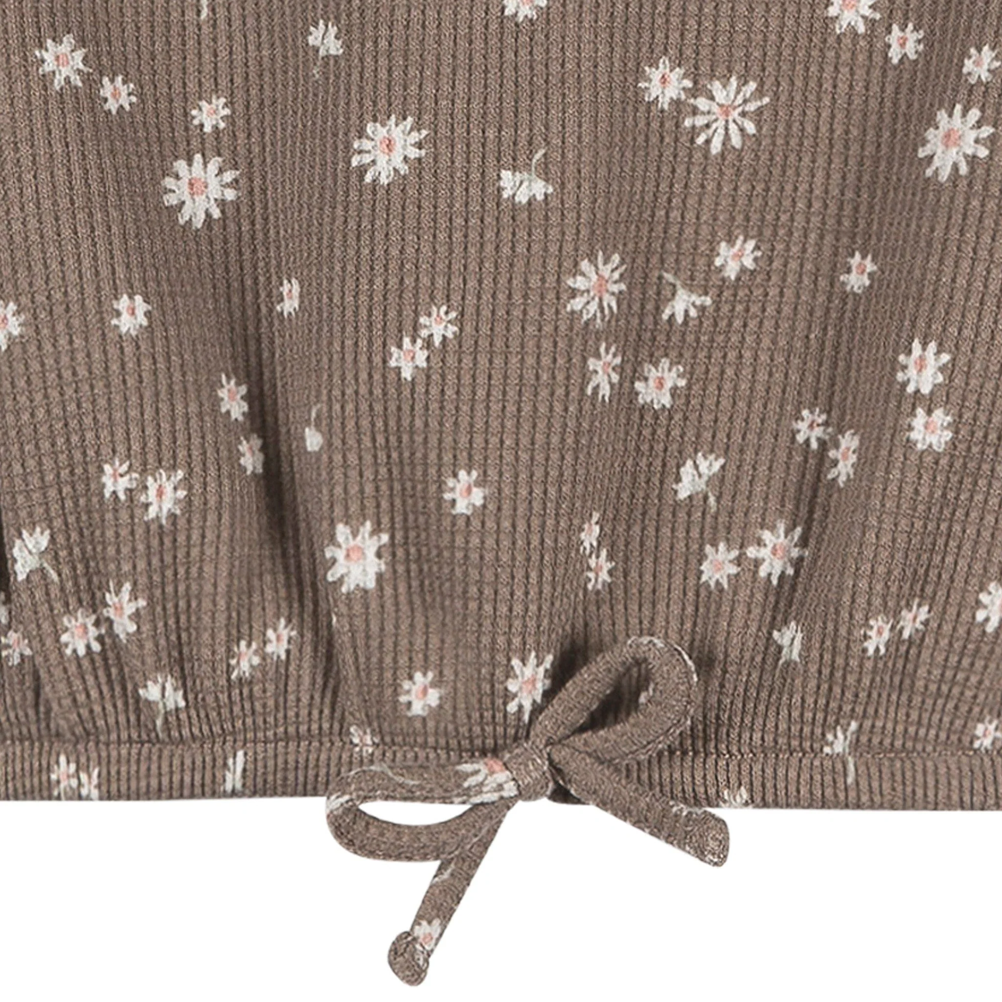 2-Piece Toddler Girls Brown Daisies Top and Legging Set - Image 3