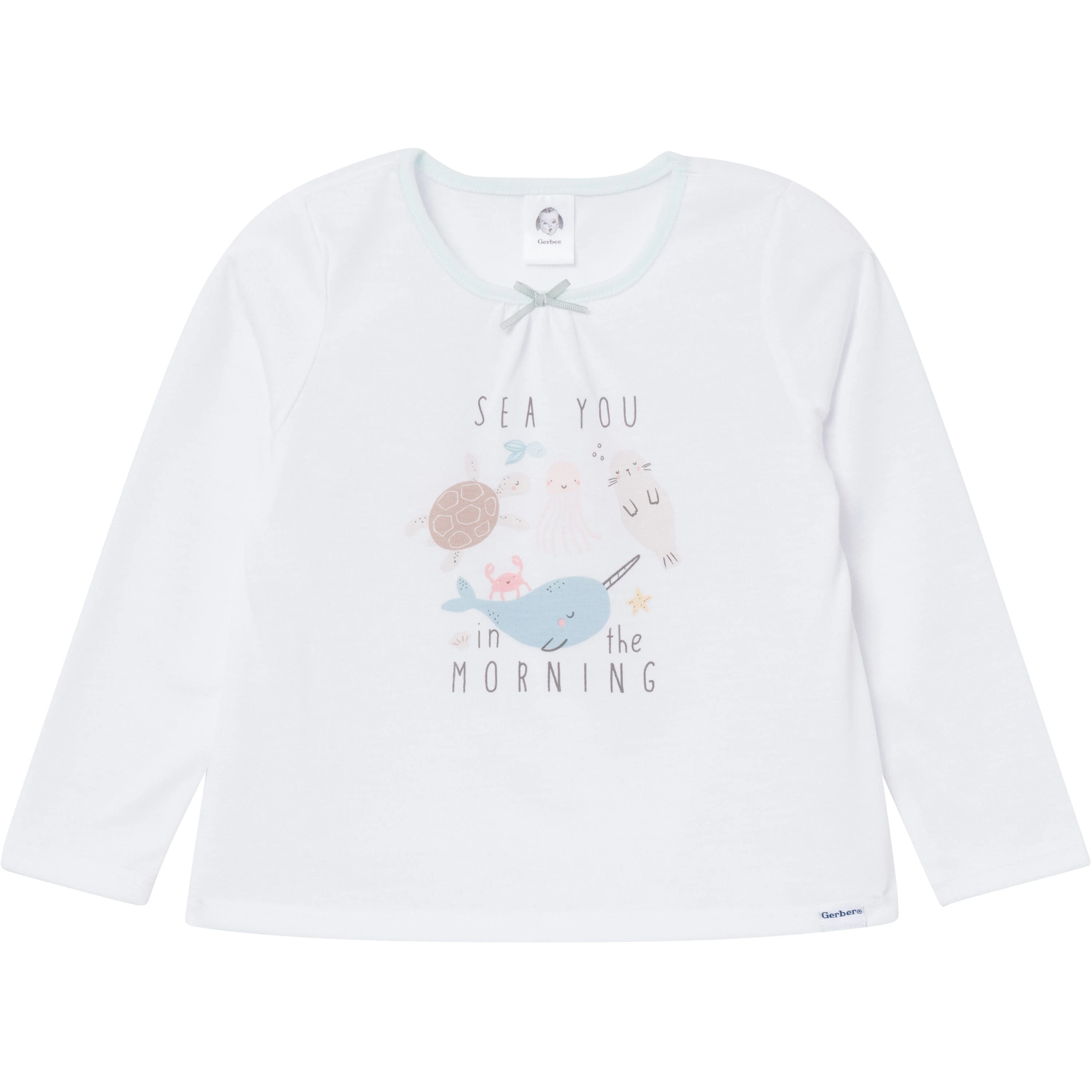 2-Piece Toddler Girls Sea Pajama Set - Image 5