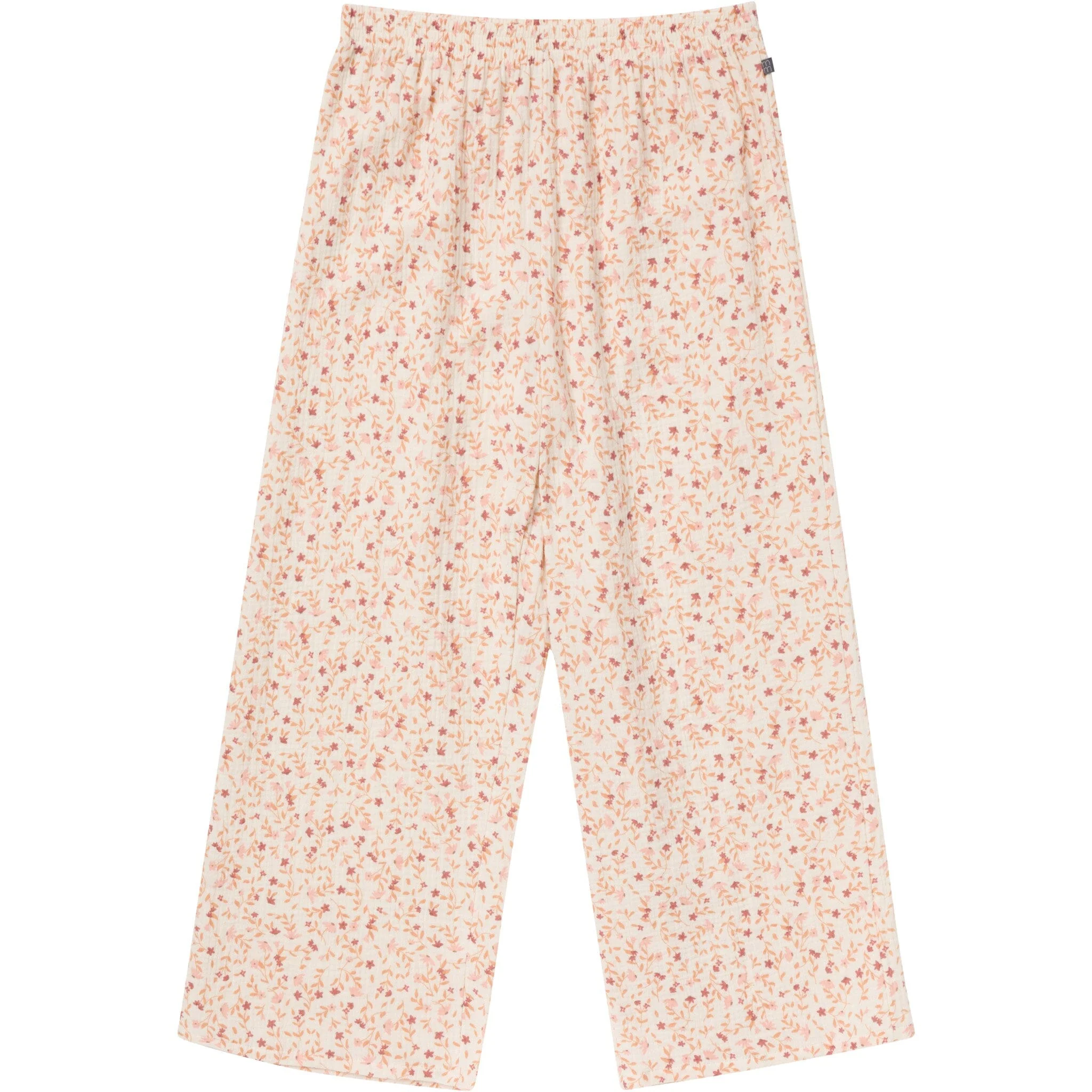 2-Piece Womens Beige Vine Floral Cropped Pants Set - Image 7