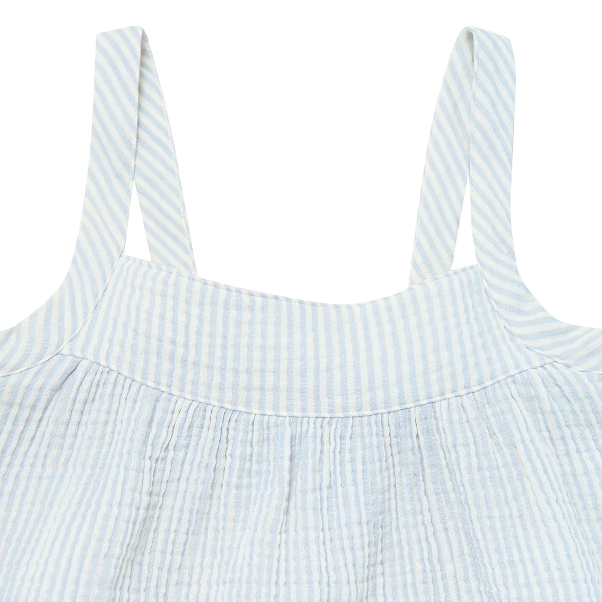 2-Piece Womens Light Blue Stripe Cropped Pants Set - Image 5