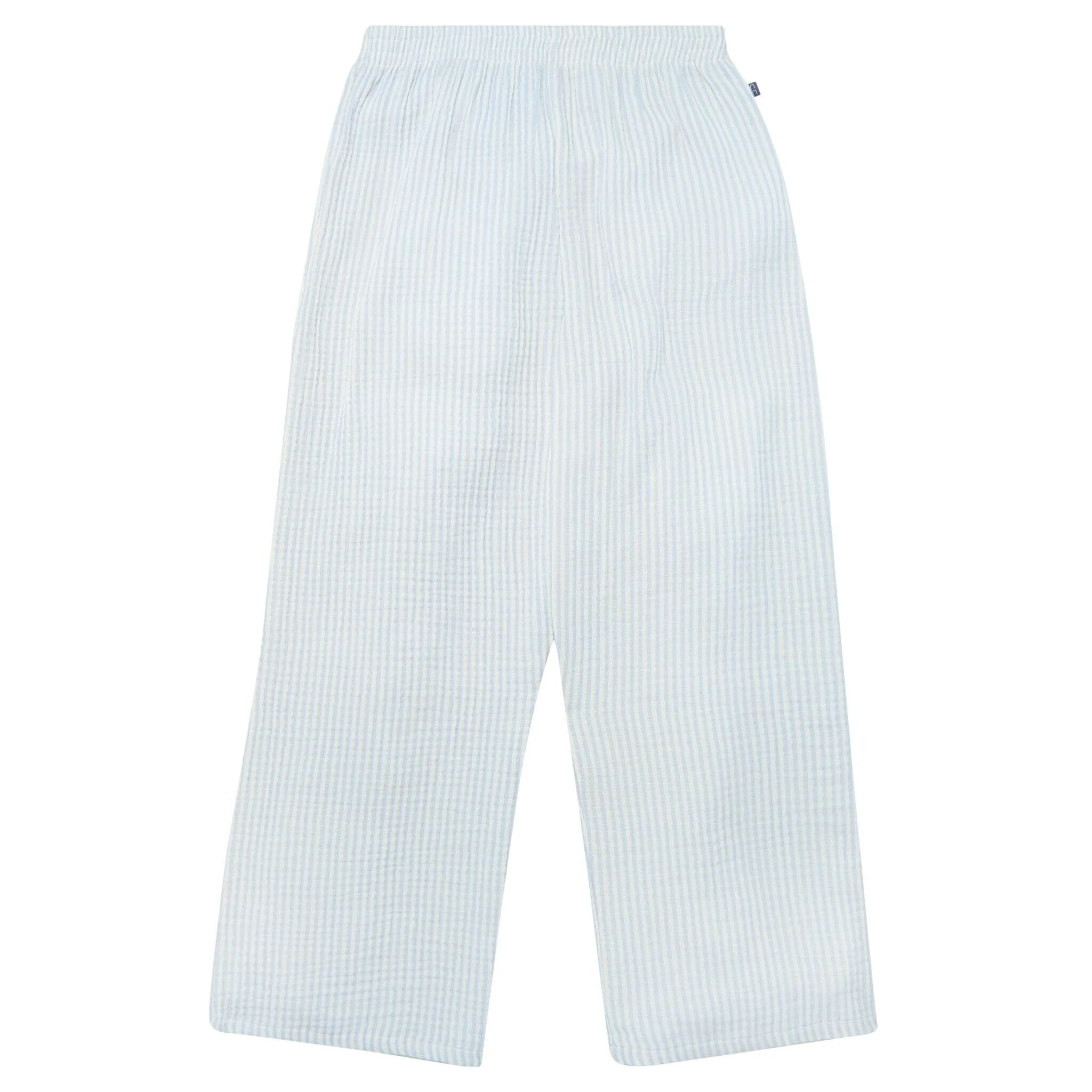 2-Piece Womens Light Blue Stripe Cropped Pants Set - Image 6