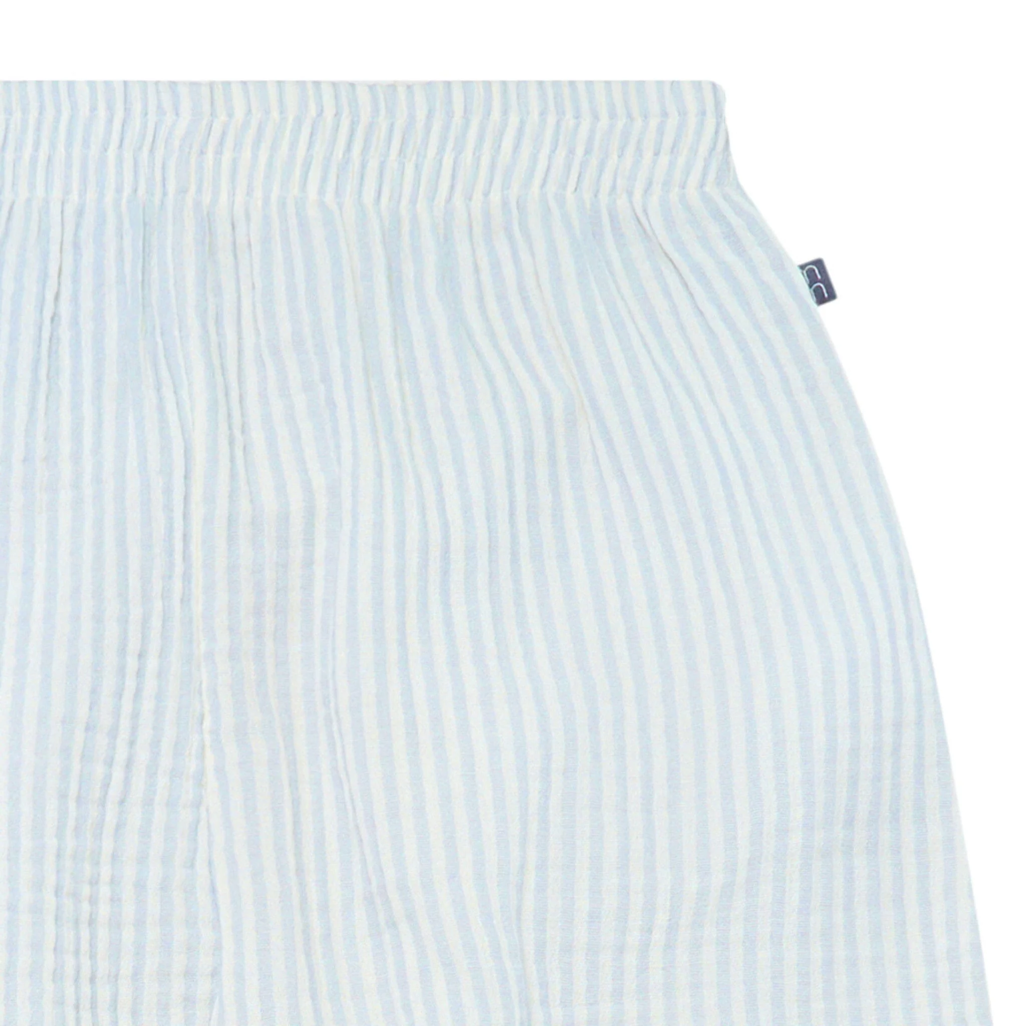 2-Piece Womens Light Blue Stripe Cropped Pants Set - Image 7