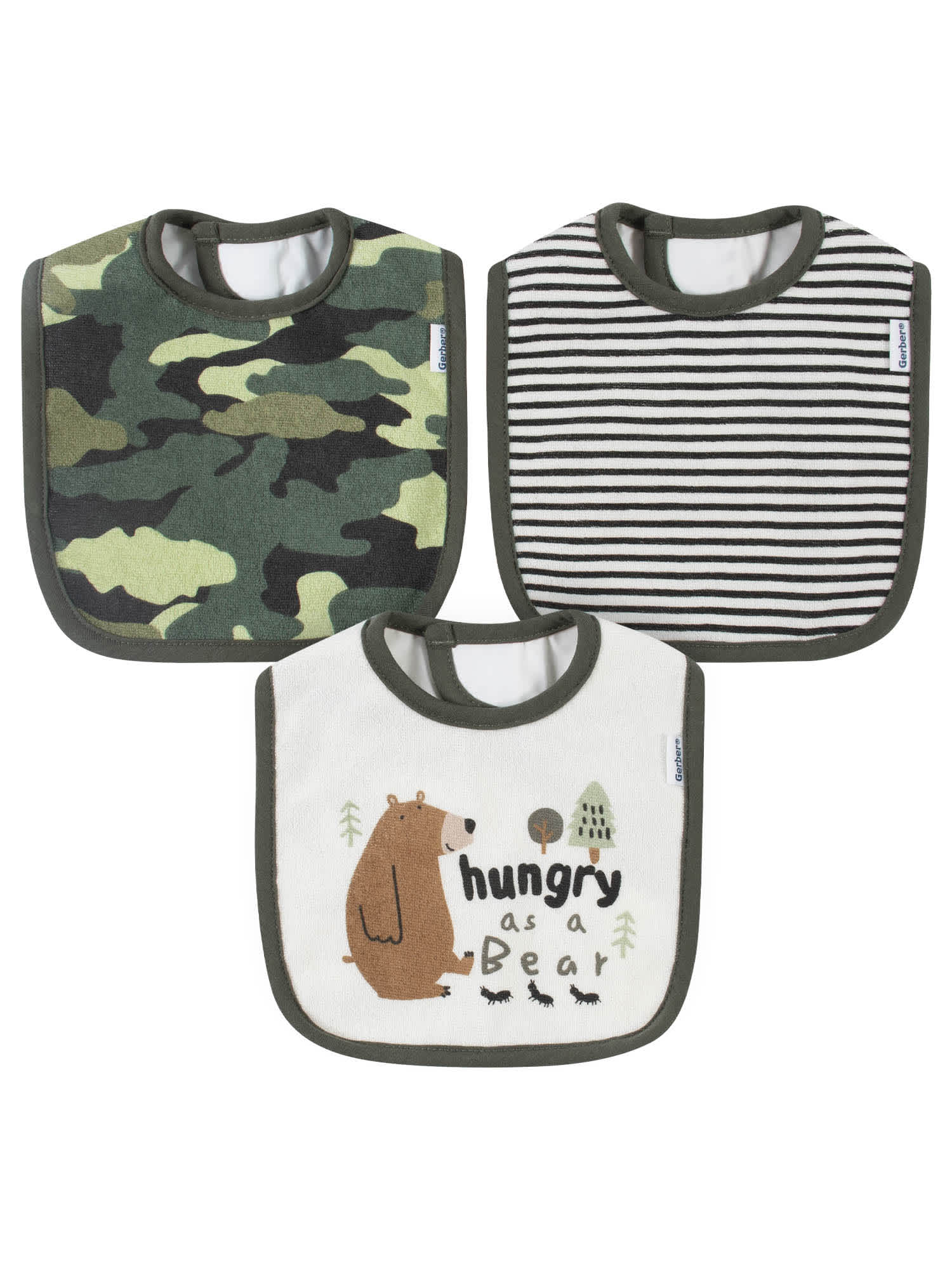 21-Piece Baby Boys Bear Terry Bib, Burpcloth, Mittens, Cap and Bootie Sock Set - Image 2