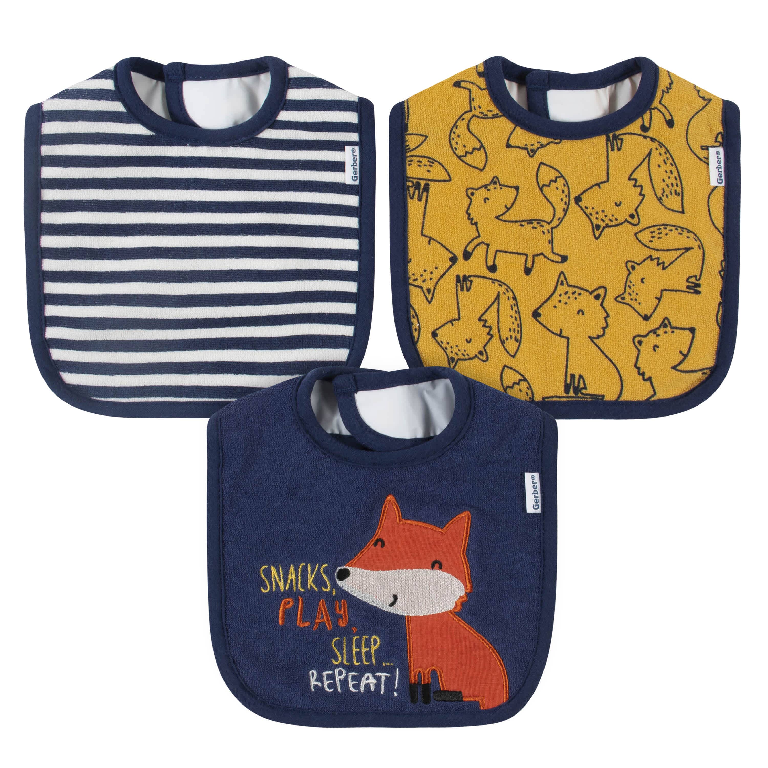 21-Piece Baby Boys Fox Terry Bib, Burpcloth, Mittens, Cap and Bootie Sock Set - Image 2