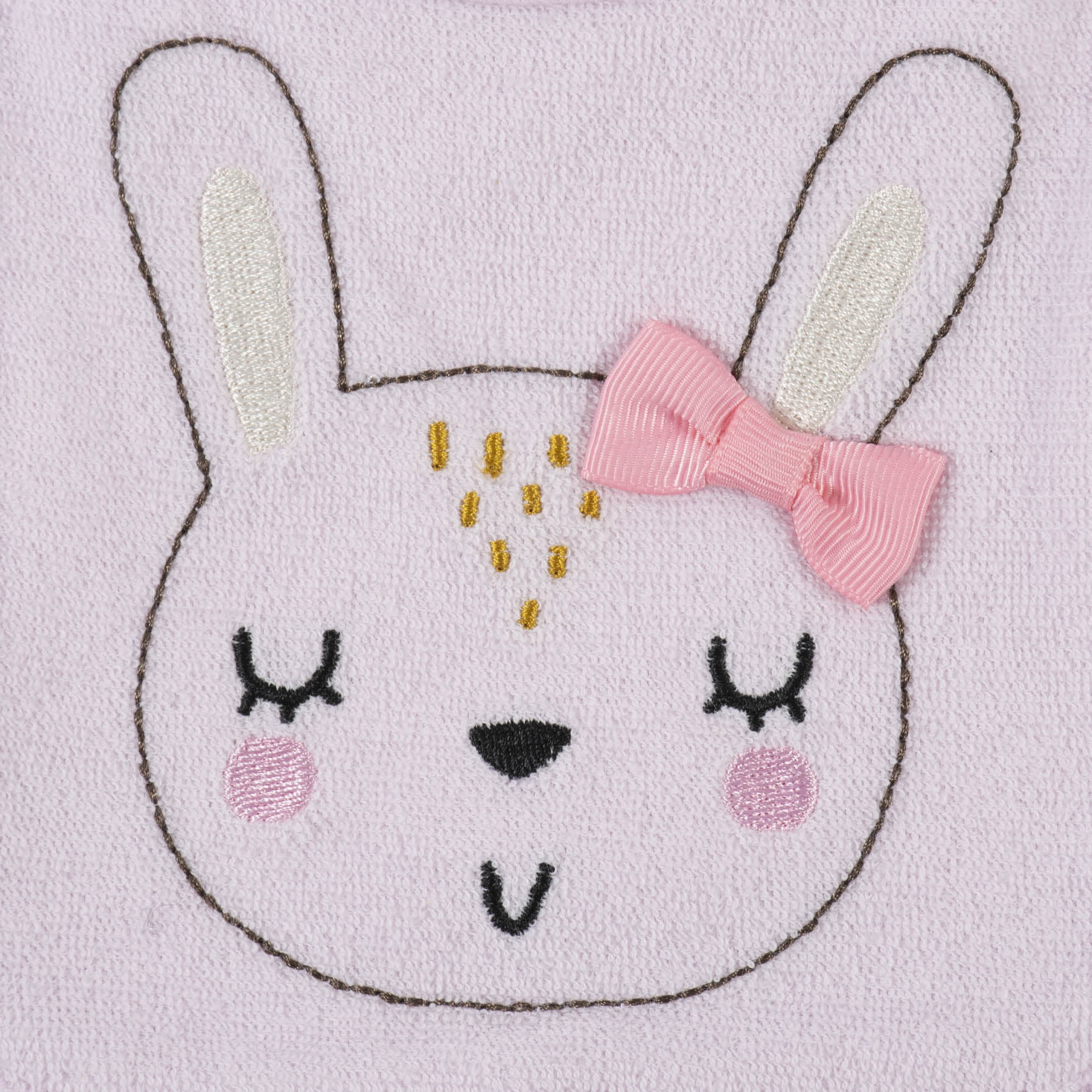 21-Piece Baby Girls Bunny Ballerina Terry Bib, Burpcloth, Mittens, Cap and Bootie Sock Set - Image 8
