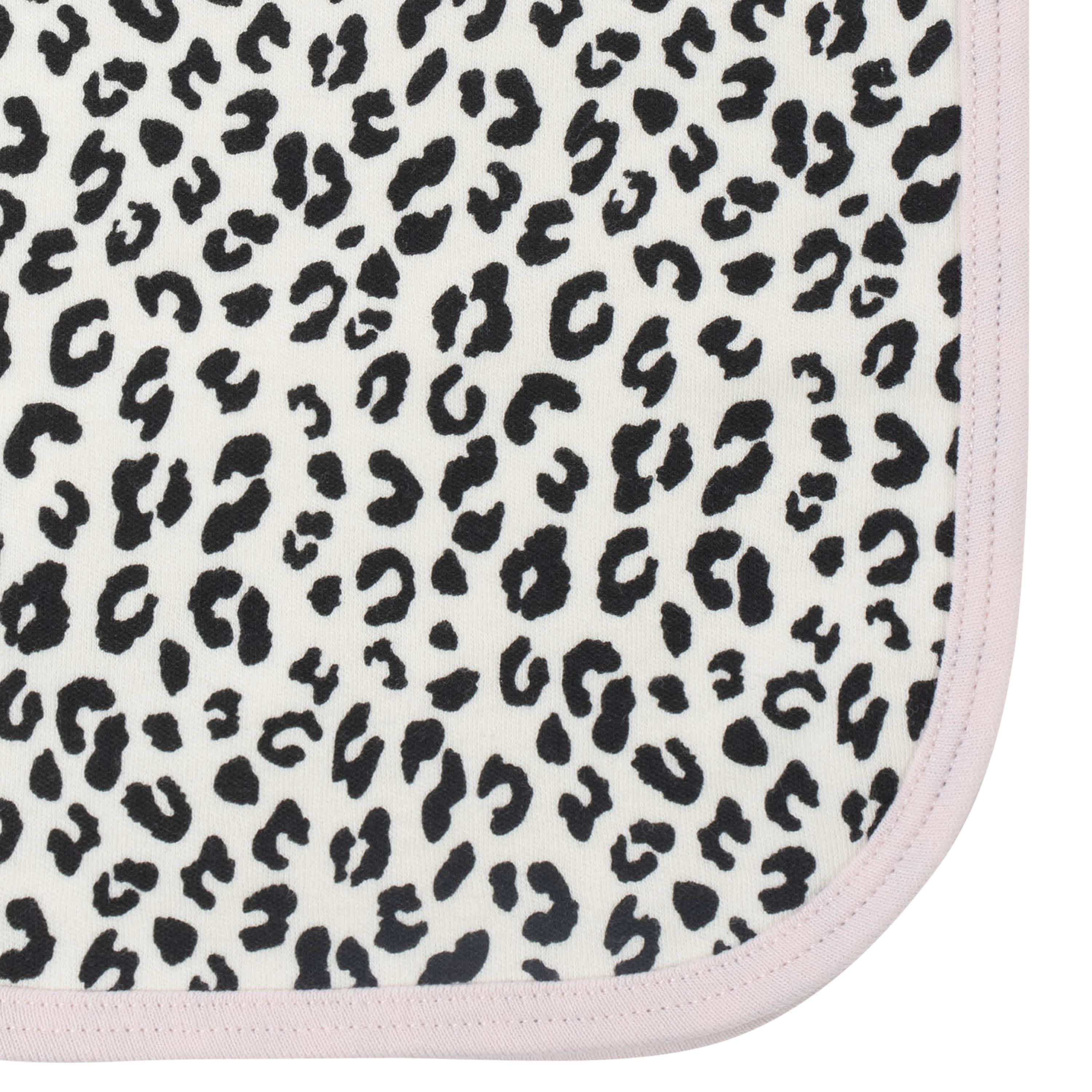 21-Piece Baby Girls Leopard Terry Bib, Burpcloth, Mittens, Cap and Bootie Sock Set - Image 5