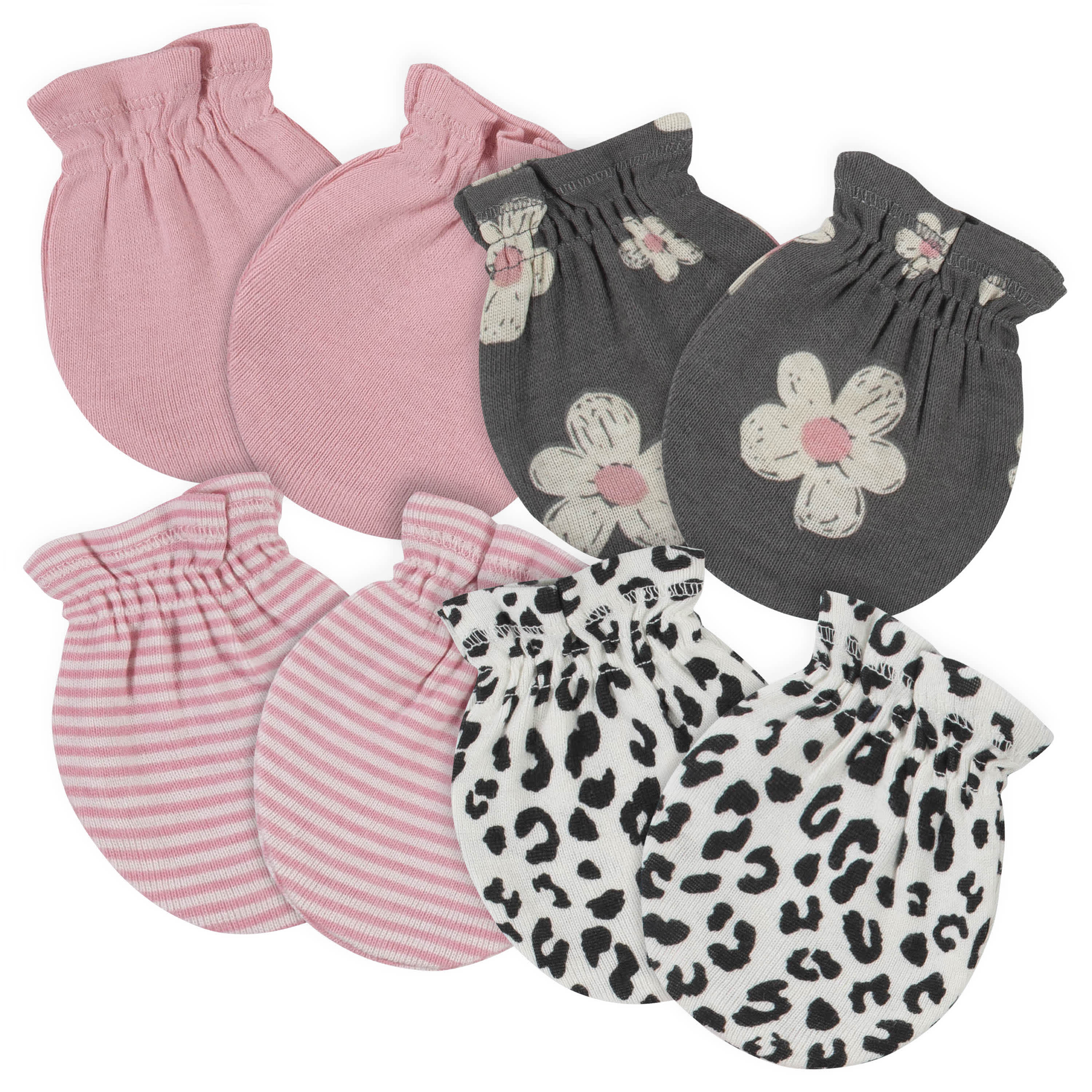 21-Piece Baby Girls Leopard Terry Bib, Burpcloth, Mittens, Cap and Bootie Sock Set - Image 6