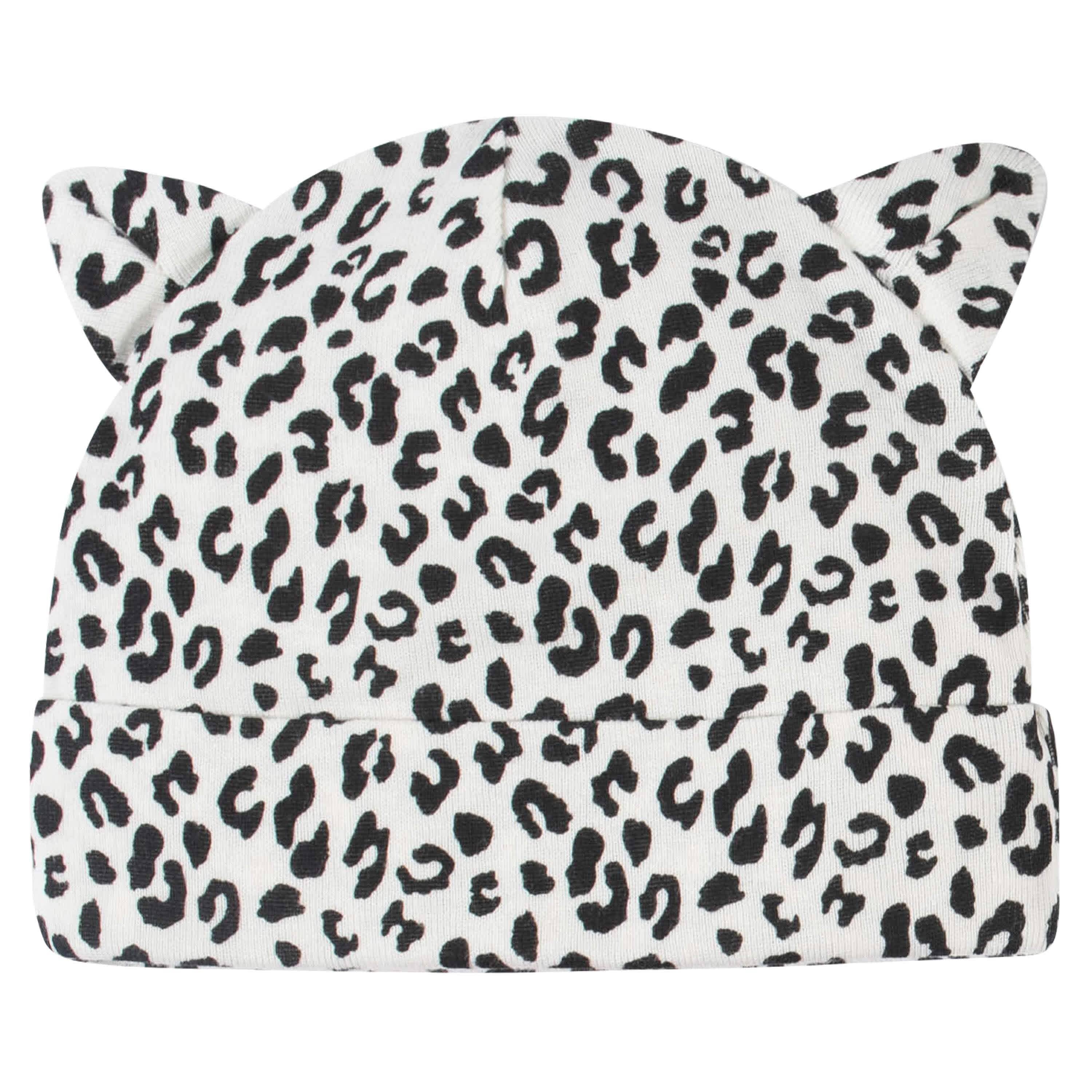 21-Piece Baby Girls Leopard Terry Bib, Burpcloth, Mittens, Cap and Bootie Sock Set - Image 8