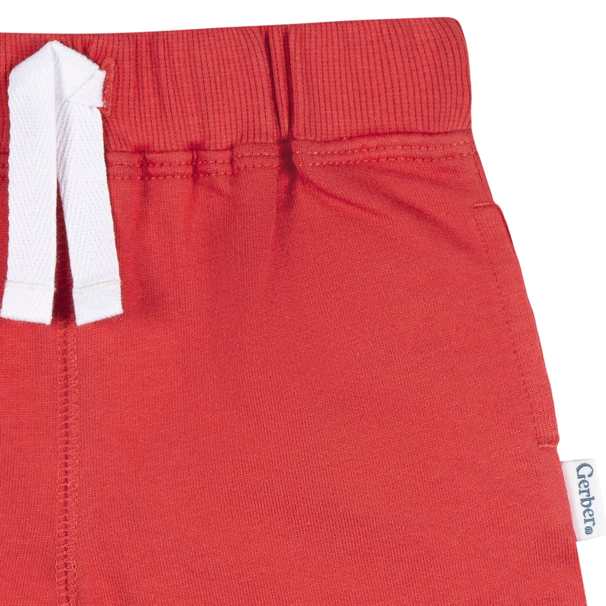 3-Pack Baby & Toddler Boys Blue & Red Knit Shorts - Image 4