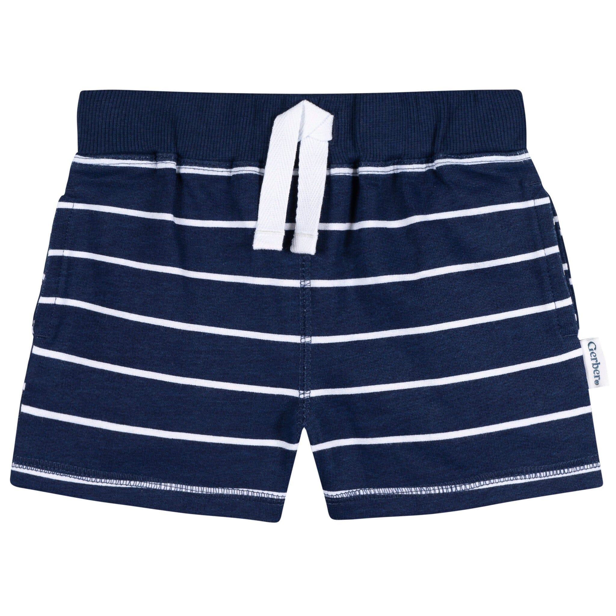 3-Pack Baby & Toddler Boys Blue & Red Knit Shorts - Image 5
