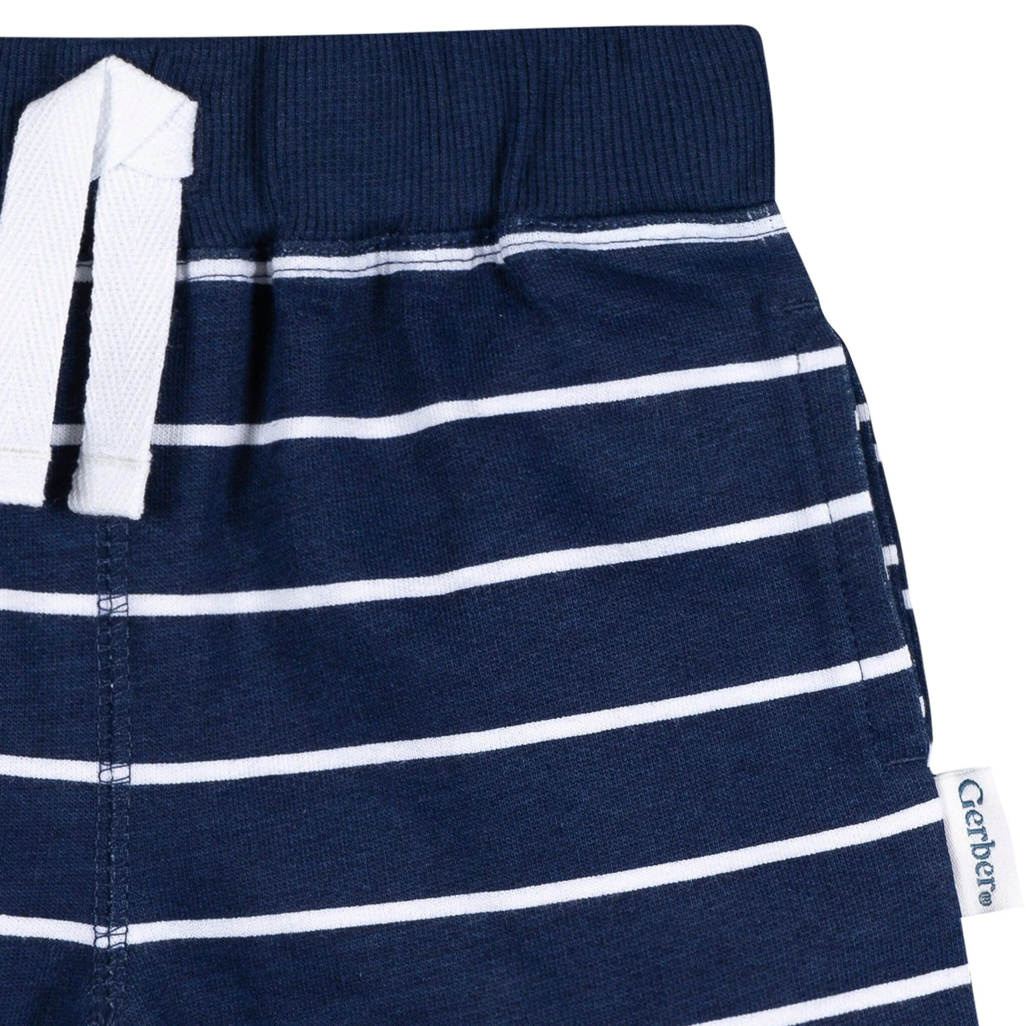 3-Pack Baby & Toddler Boys Blue & Red Knit Shorts - Image 7