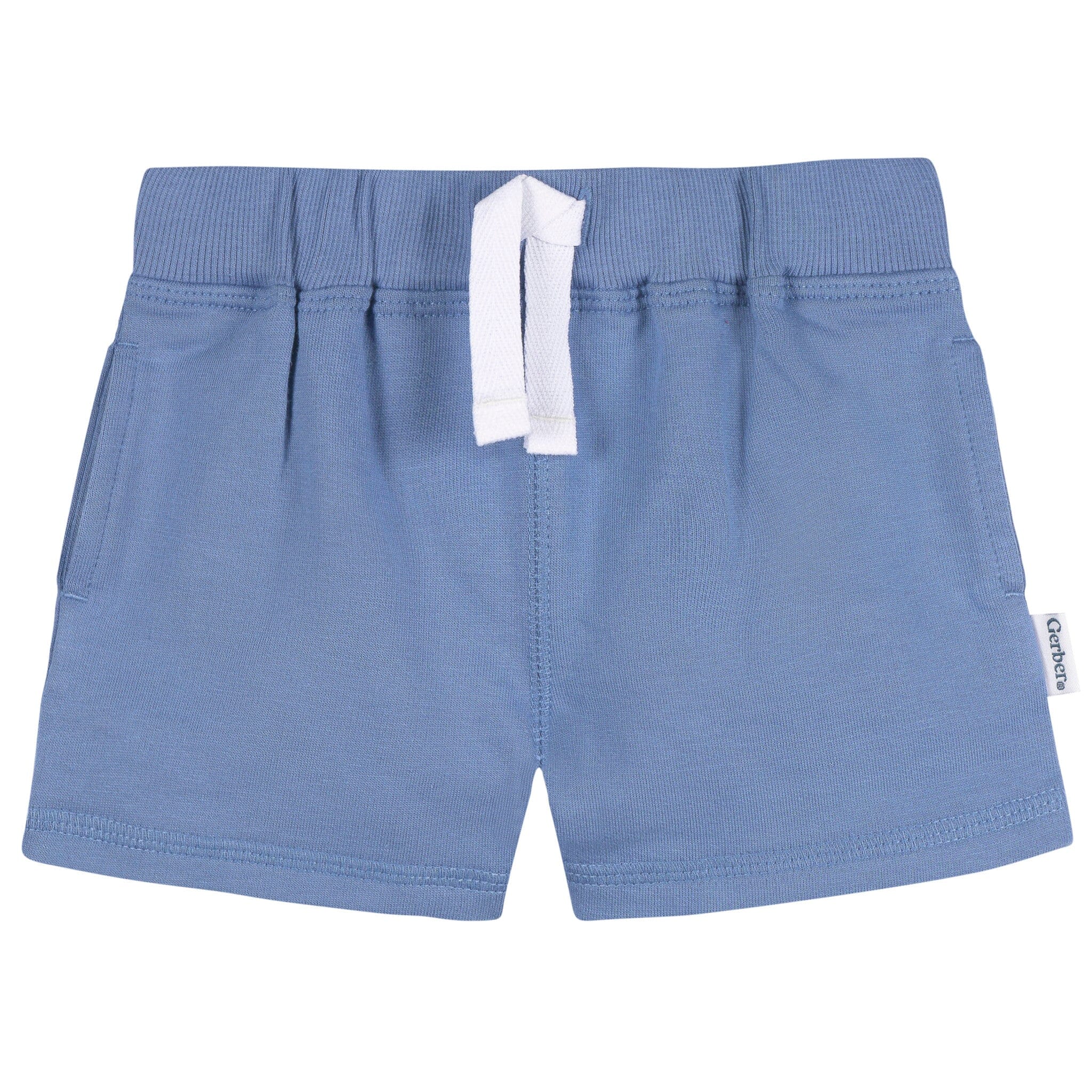 3-Pack Baby & Toddler Boys Blue & Red Knit Shorts - Image 8