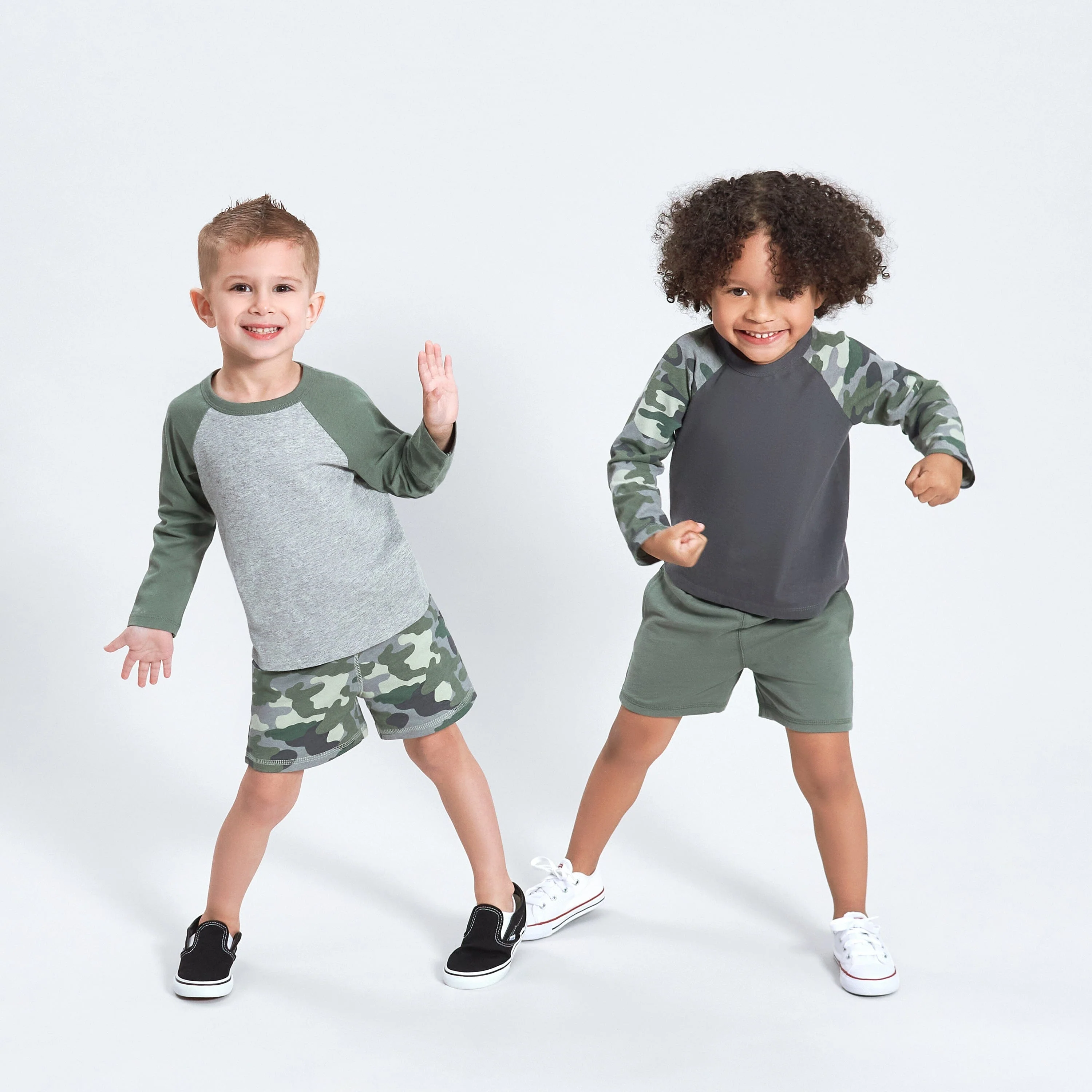 3-Pack Baby Boys Color Me Camo Long Sleeve Baseball Tees, 0-3M - Image 3