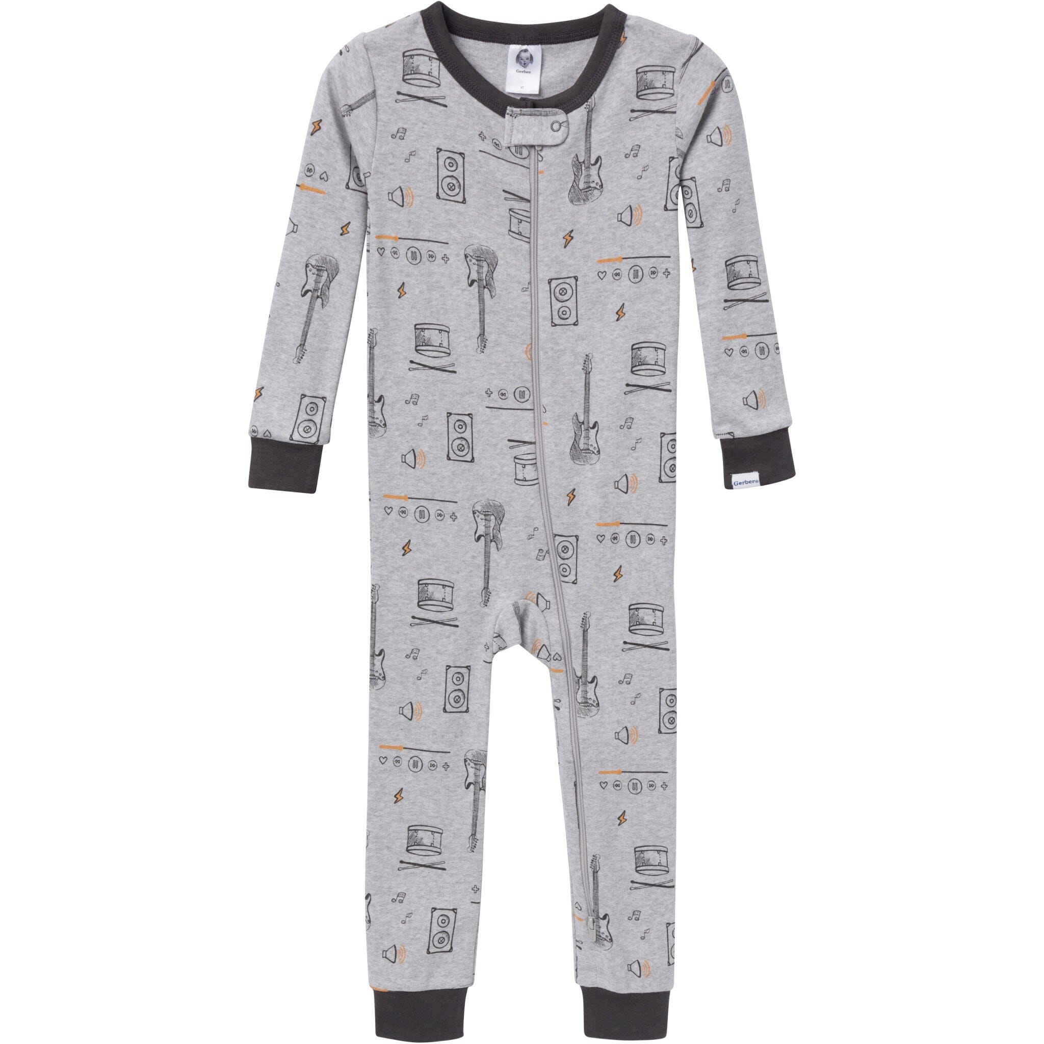 3-Pack Baby & Toddler Boys Music Snug Fit Footless Pajamas - Image 3