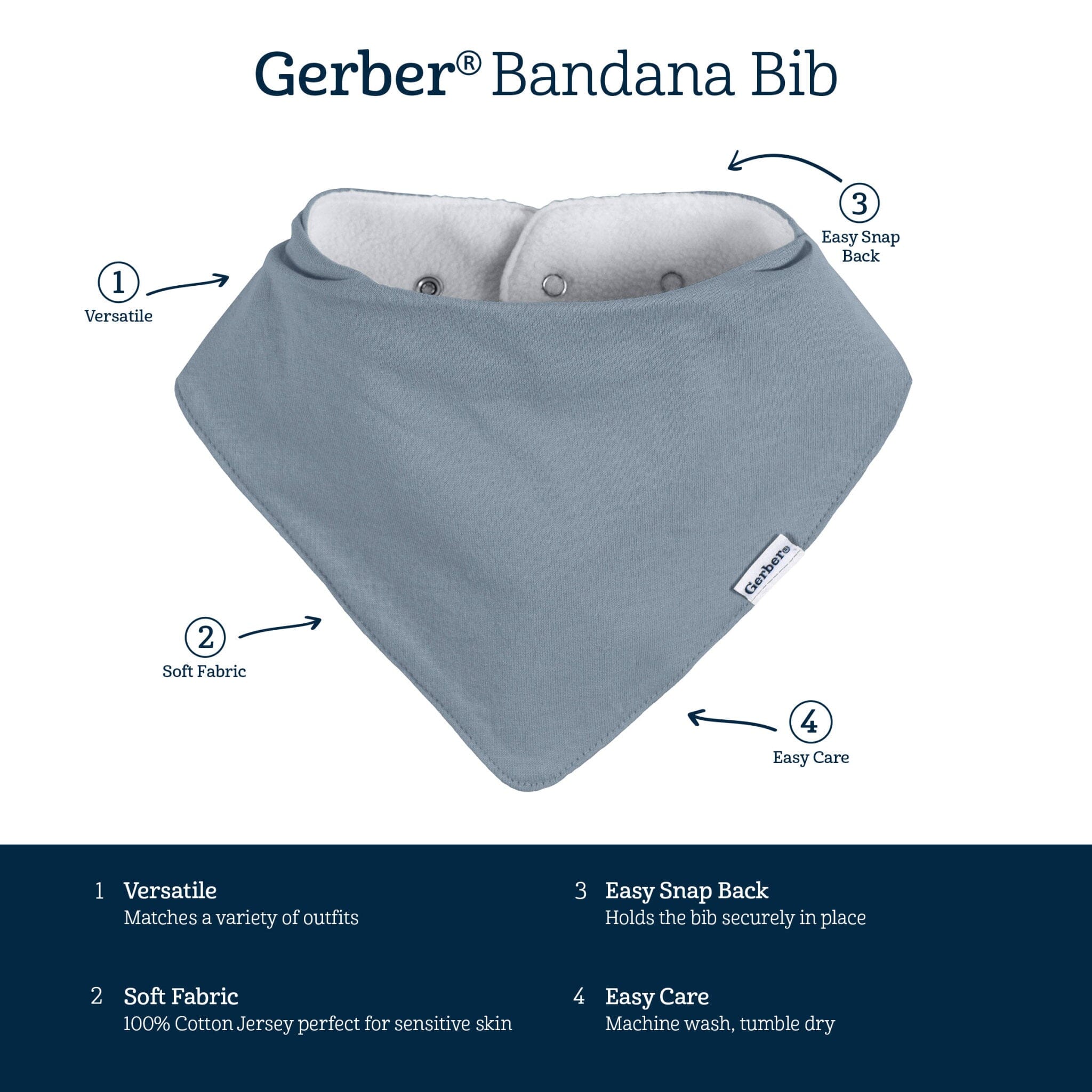 3-Pack Baby Boys Road Trip Bandana Bib - Image 8
