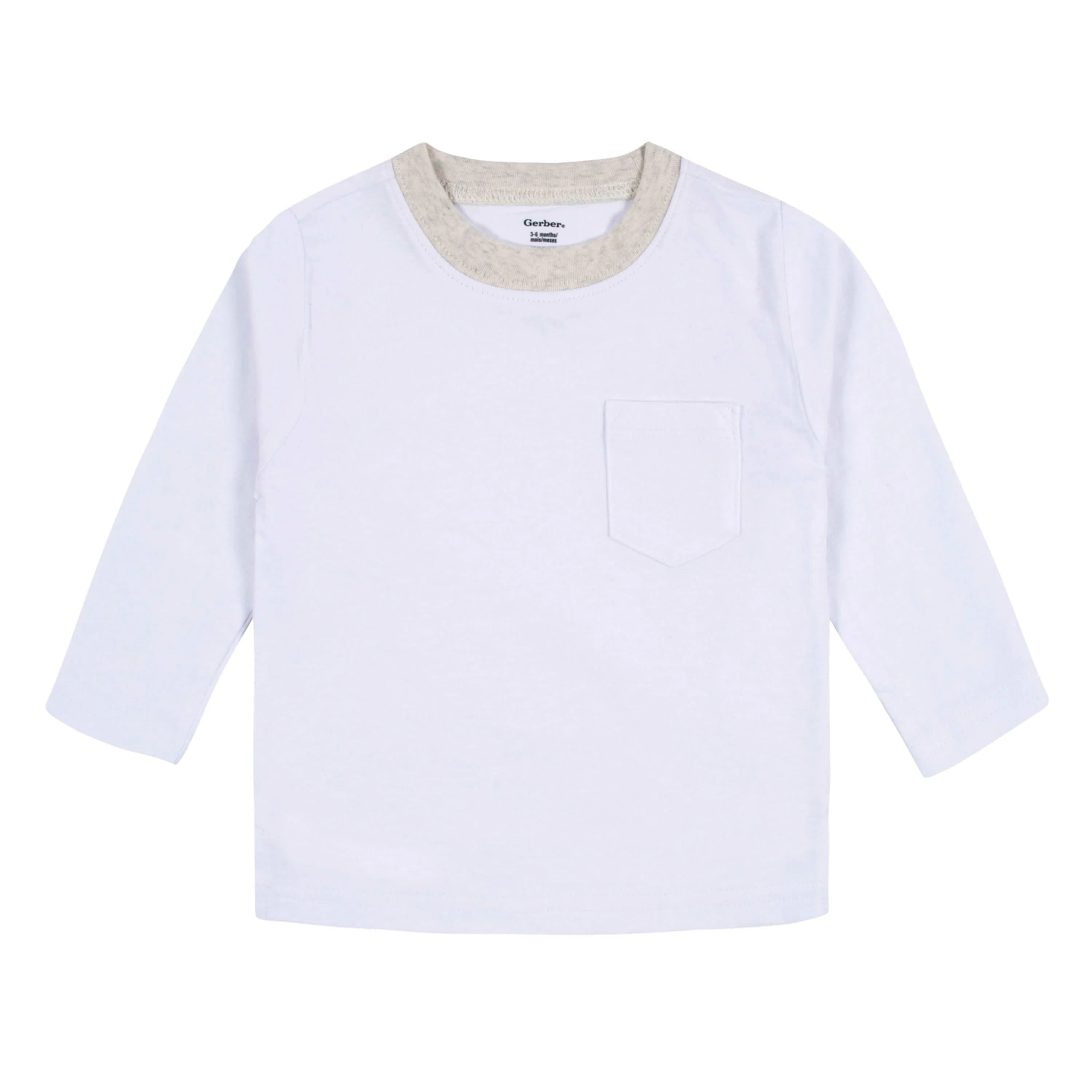 3-Pack Baby Boys Royal Blues Long Sleeve Pocket Tees, 0-3M - Image 7