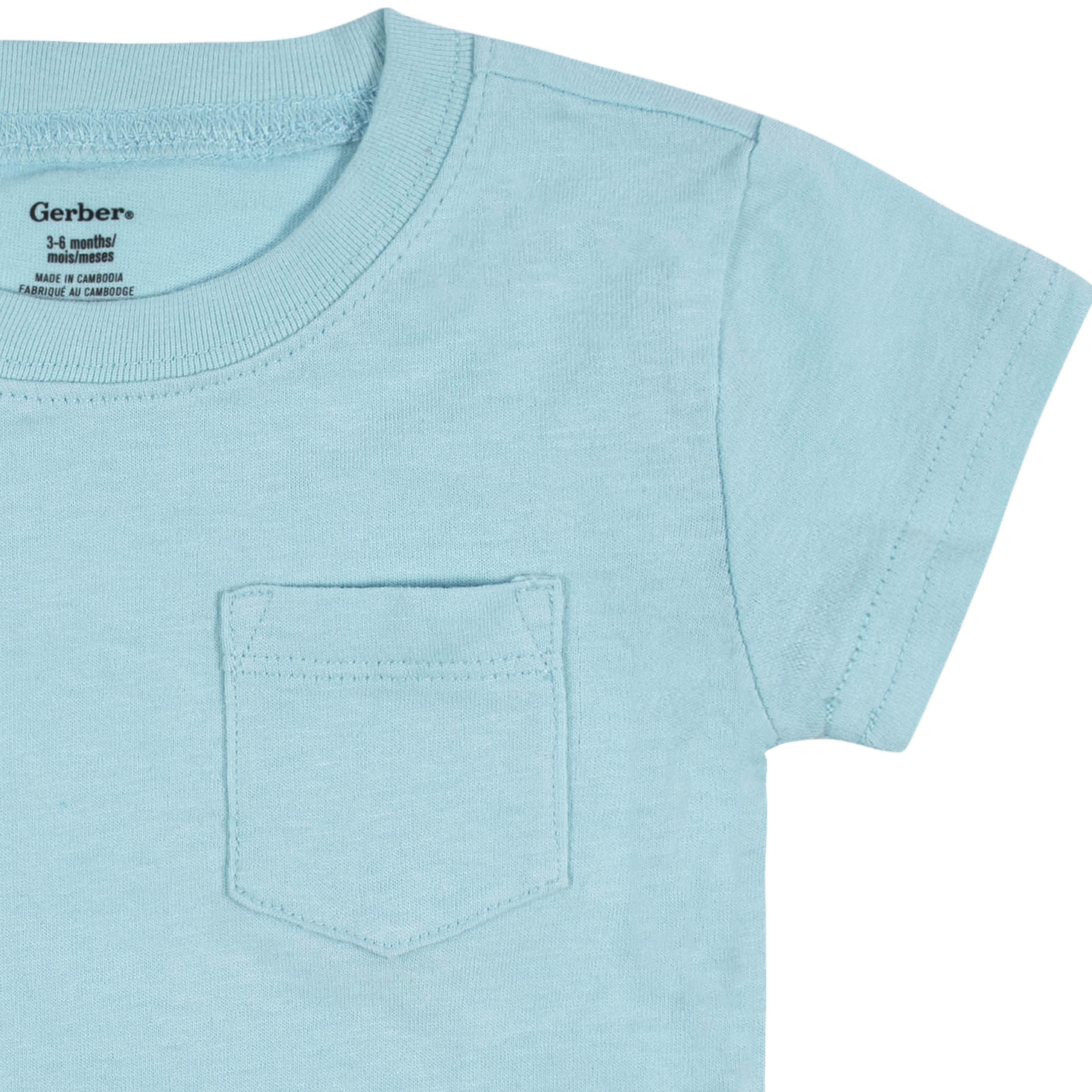 3-Pack Baby & Toddler Boys Royal Blues Short Sleeve Pocket Tees - Image 10
