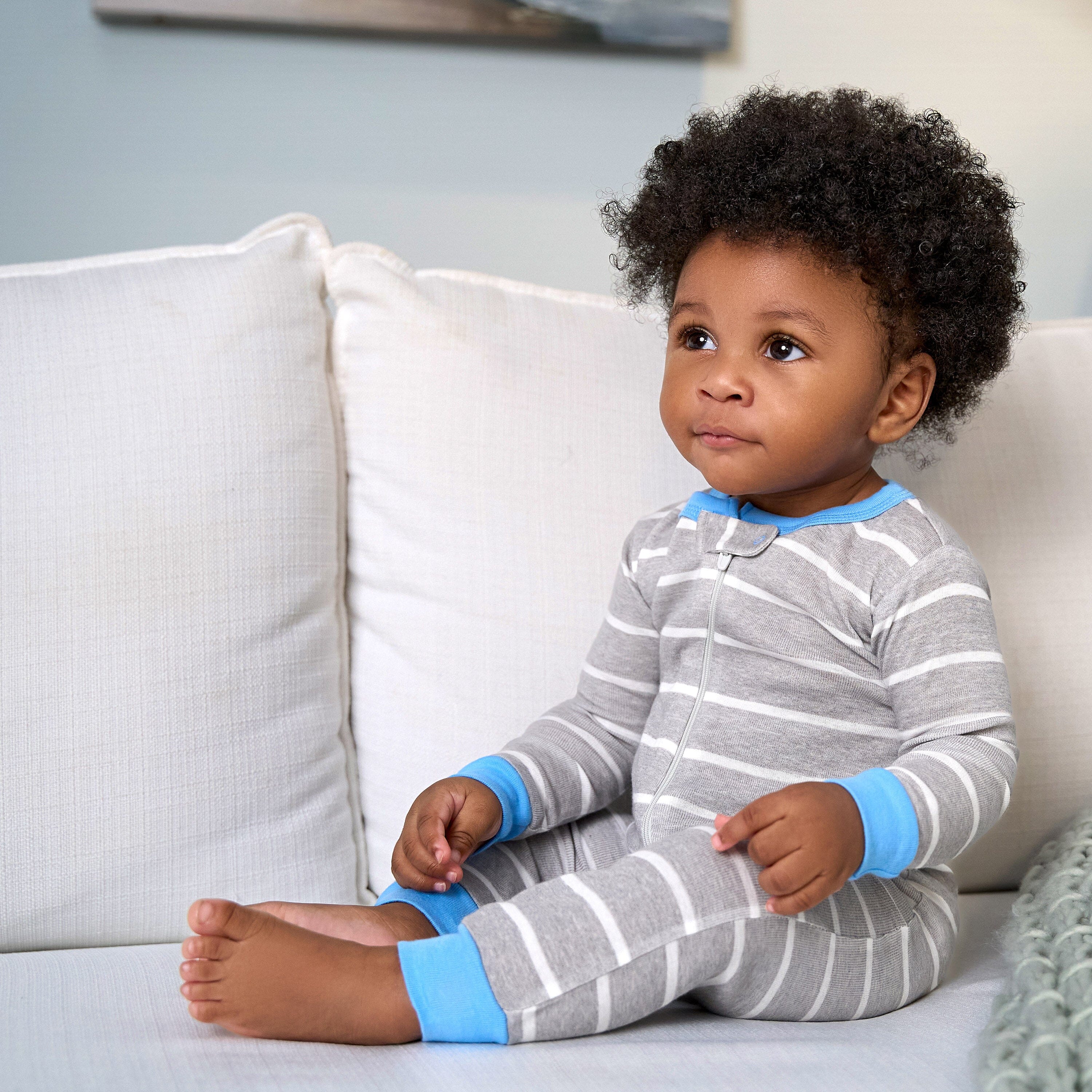 3-Pack Baby & Toddler Boys Stripes & Doggies Snug Fit Footless Pajamas - Image 2