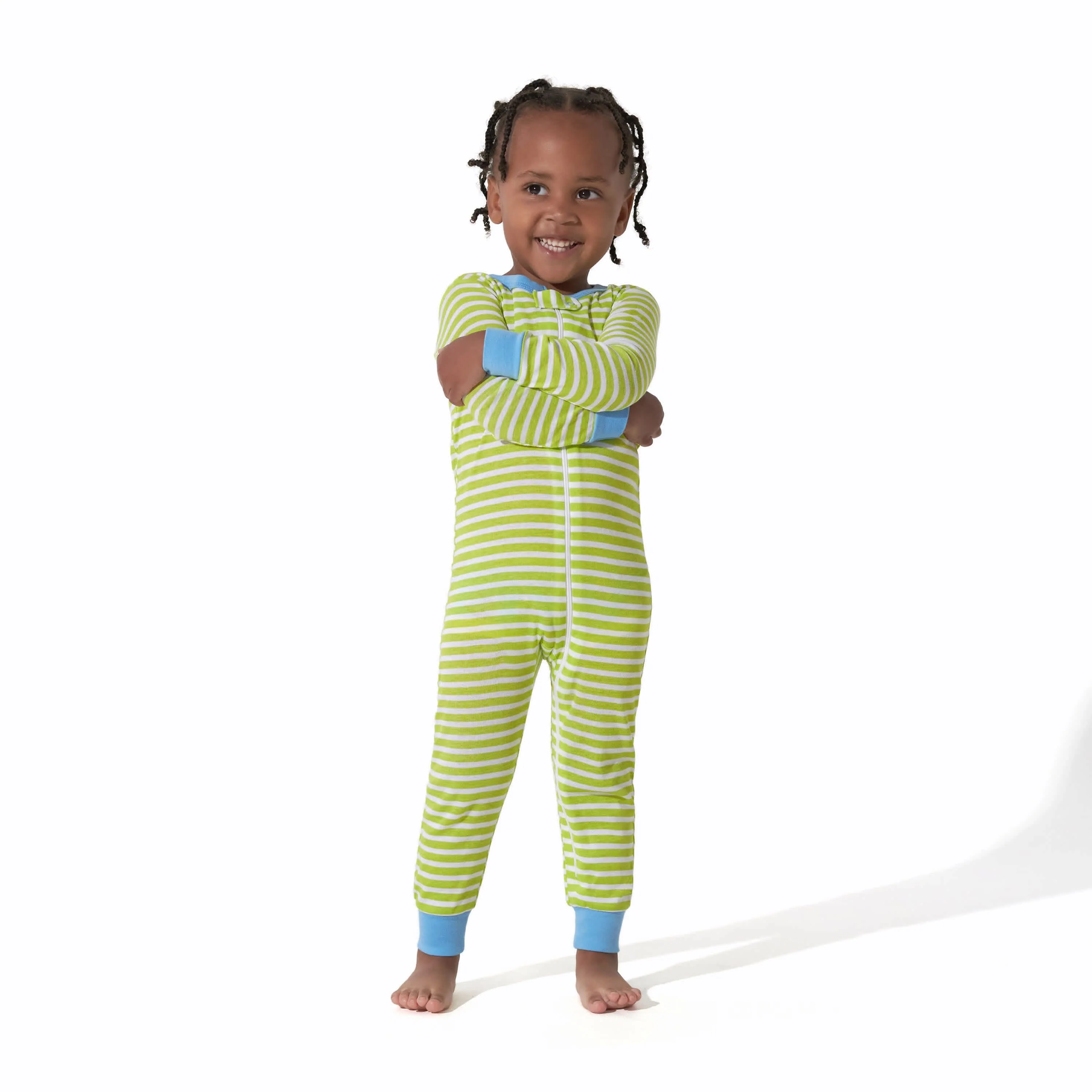 3-Pack Baby & Toddler Boys Stripes & Doggies Snug Fit Footless Pajamas - Image 3