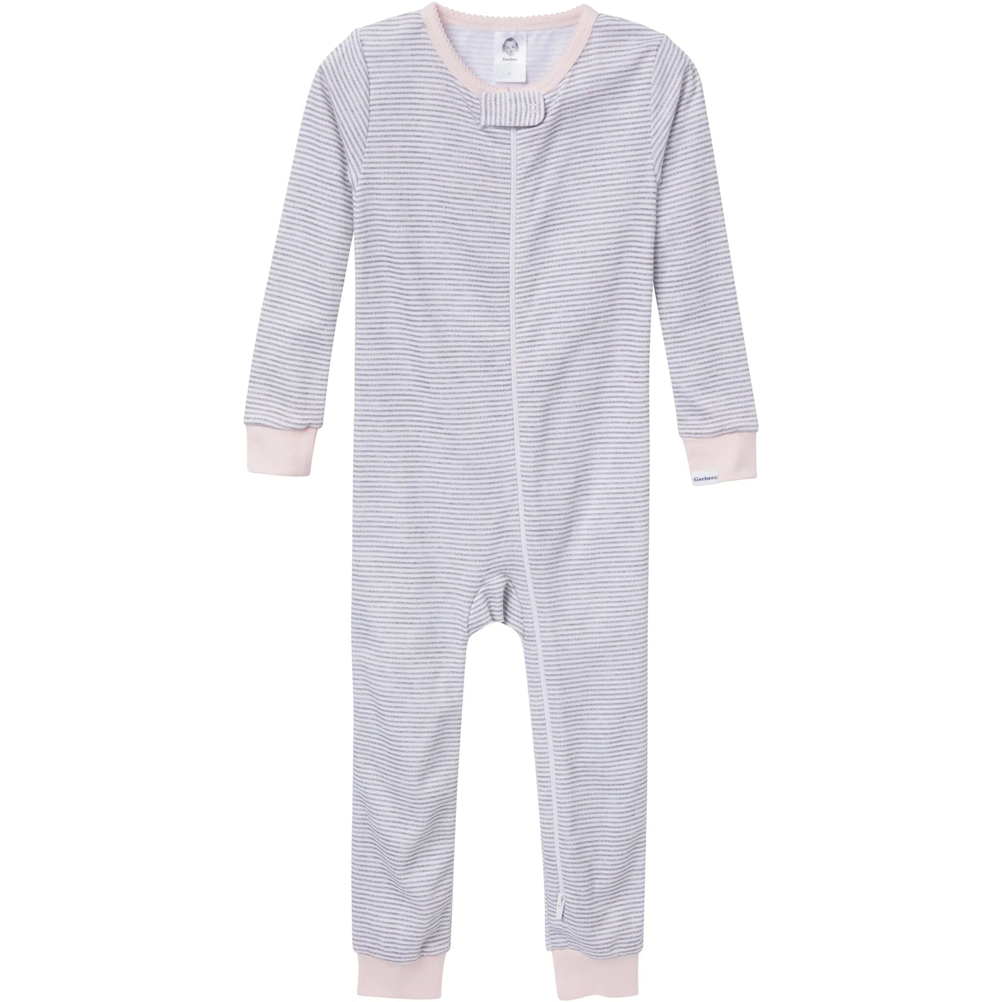 3-Pack Baby & Toddler Girls Hearts Snug Fit Footless Pajamas - Image 3