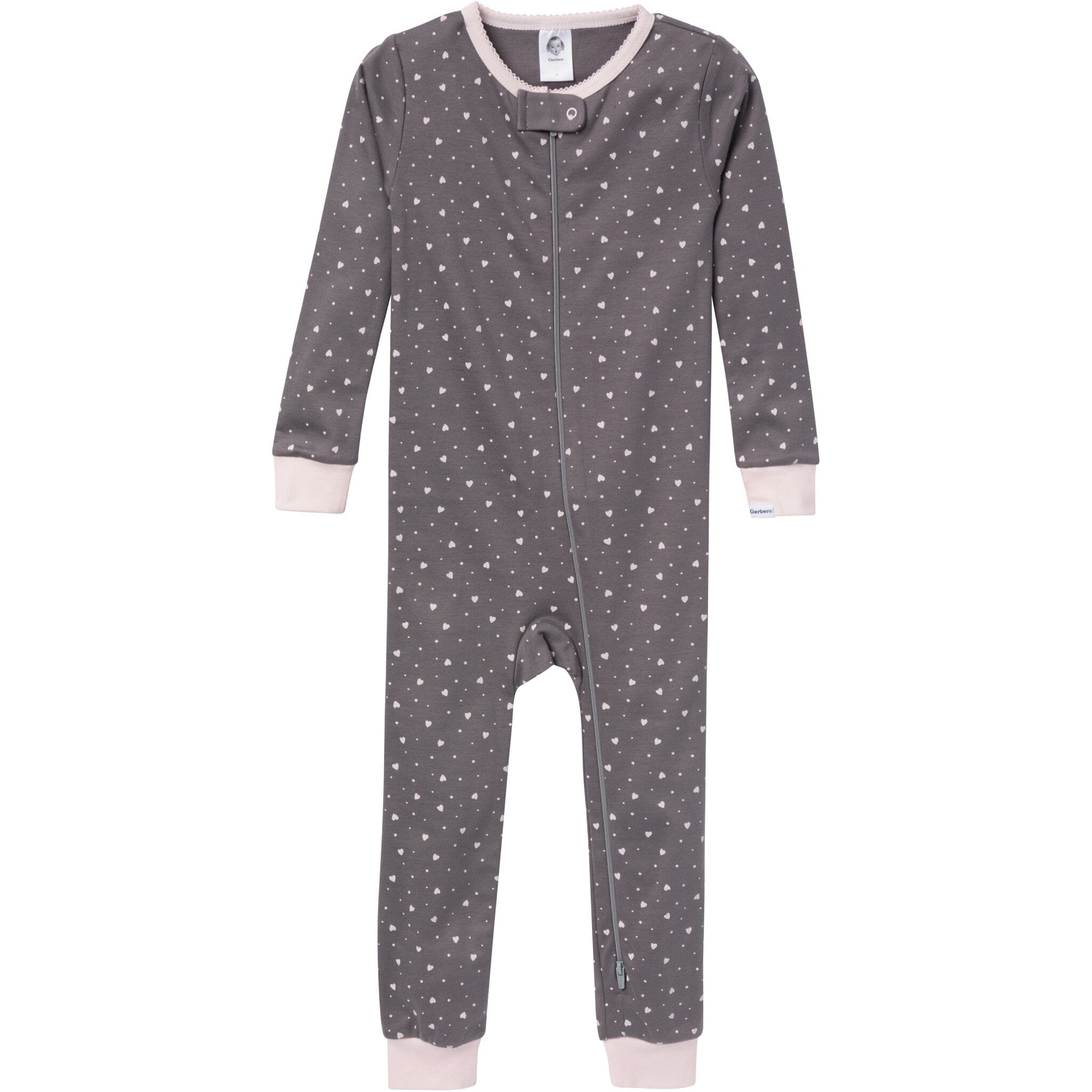3-Pack Baby & Toddler Girls Hearts Snug Fit Footless Pajamas - Image 4