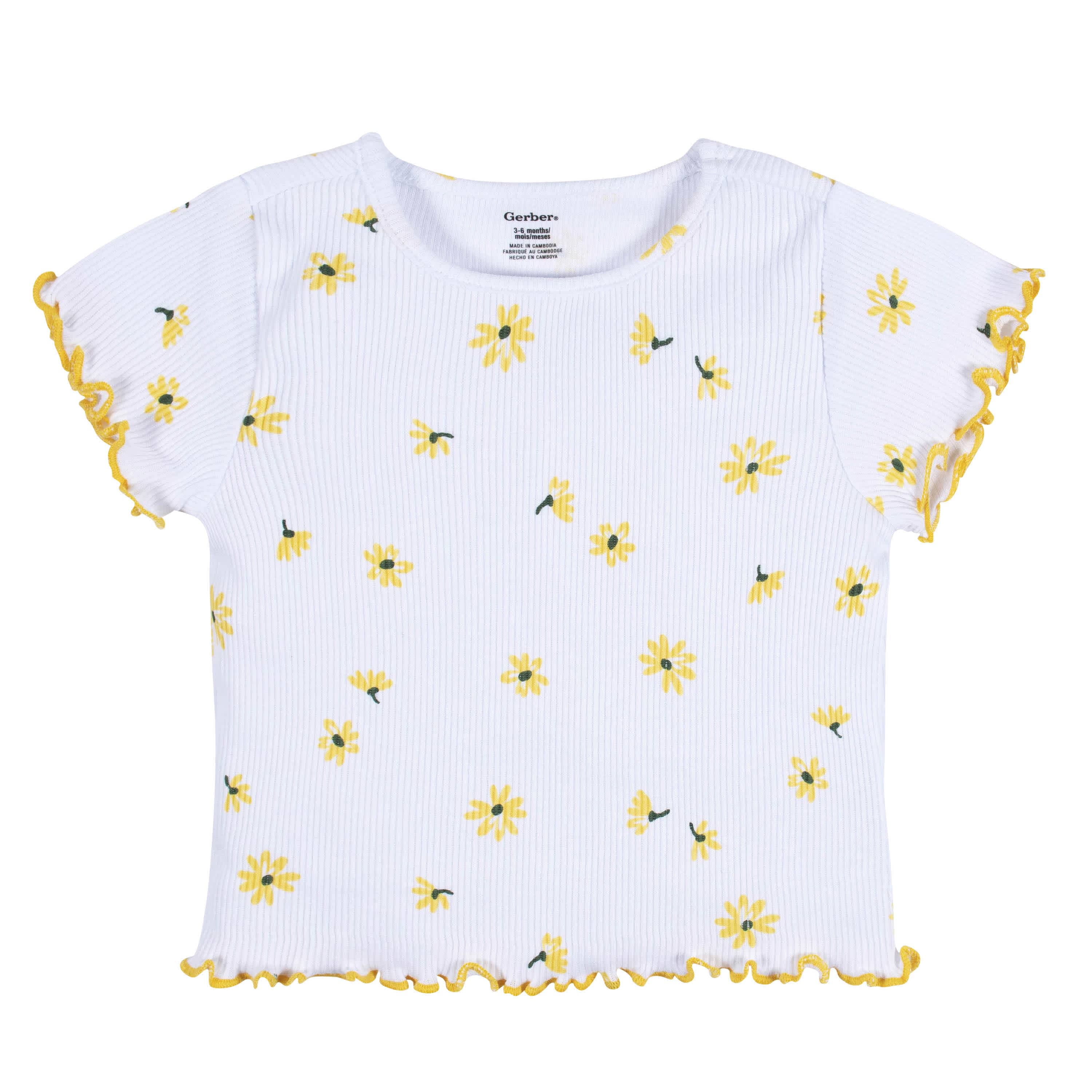 3-Pack Baby & Toddler Girls Picnic Day Dreams Short Sleeve Tees - Image 4