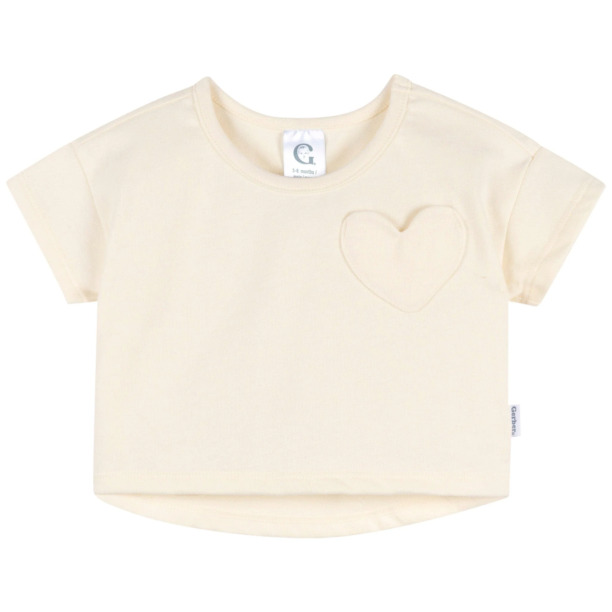 3-Pack Baby & Toddler Girls Ivory, Black, and Pink Short Sleeve Shirts - Image 2