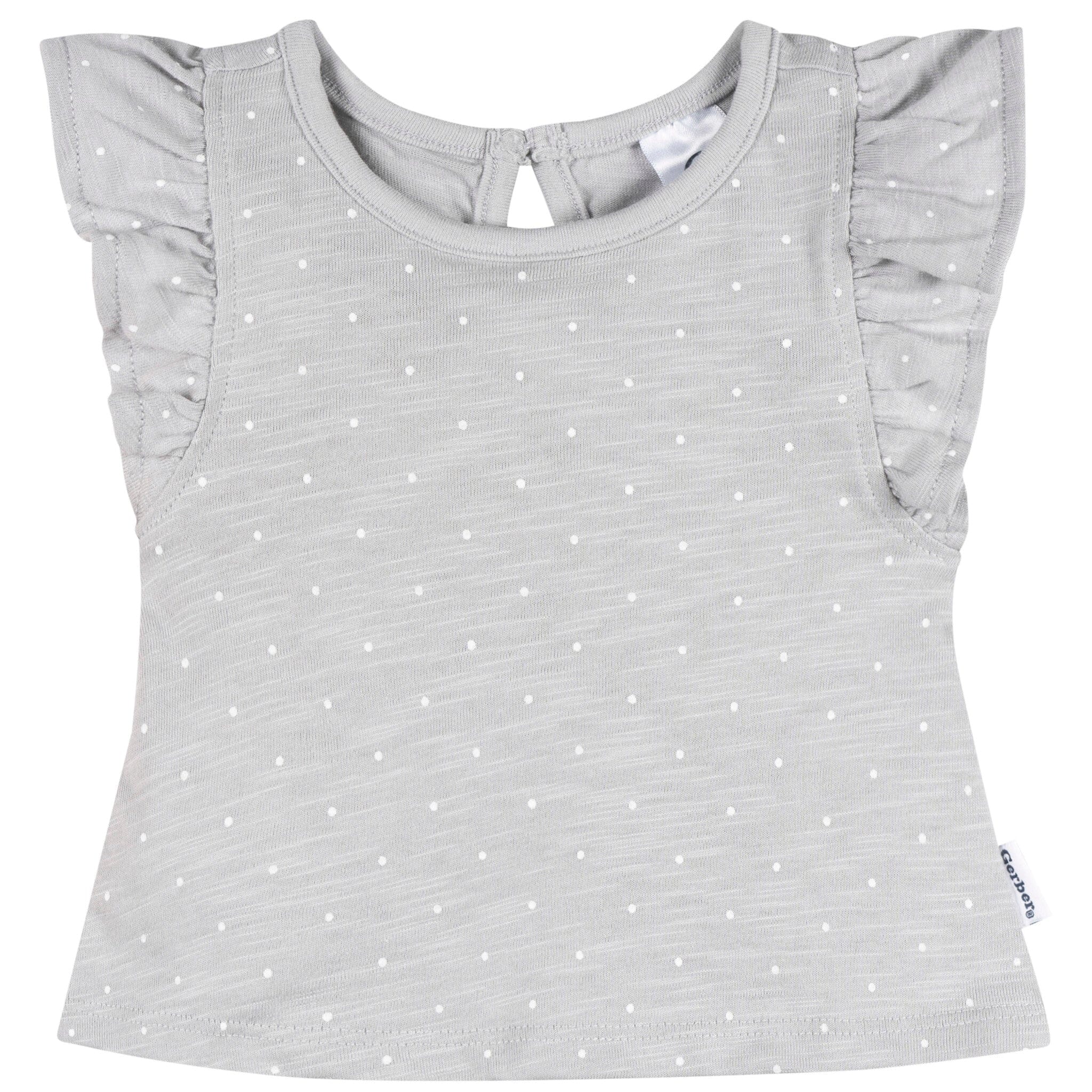 3-Pack Baby & Toddler Girls Pink Strawberries Short Sleeve Shirts - Image 3