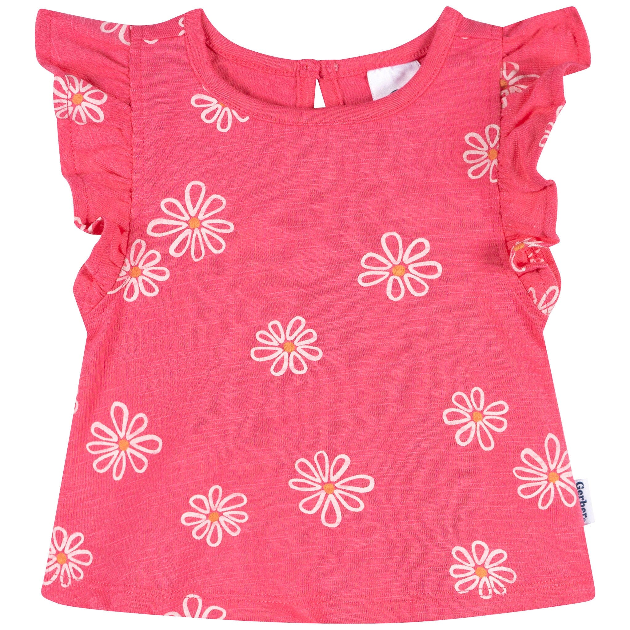3-Pack Baby & Toddler Girls Pink Strawberries Short Sleeve Shirts - Image 5