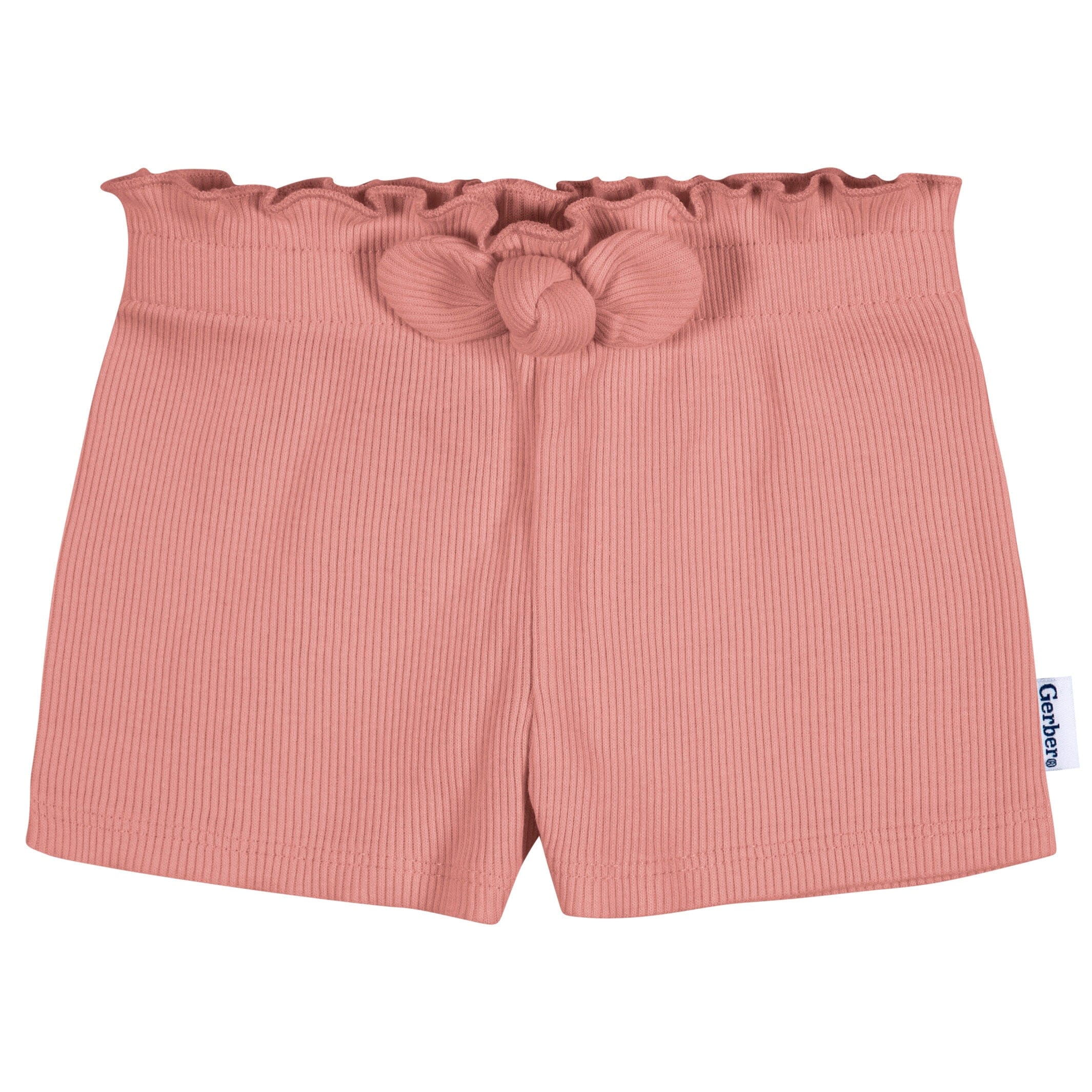 3-Pack Baby & Toddler Girls Blue & Pinks Pull-On Knit Shorts - Image 4