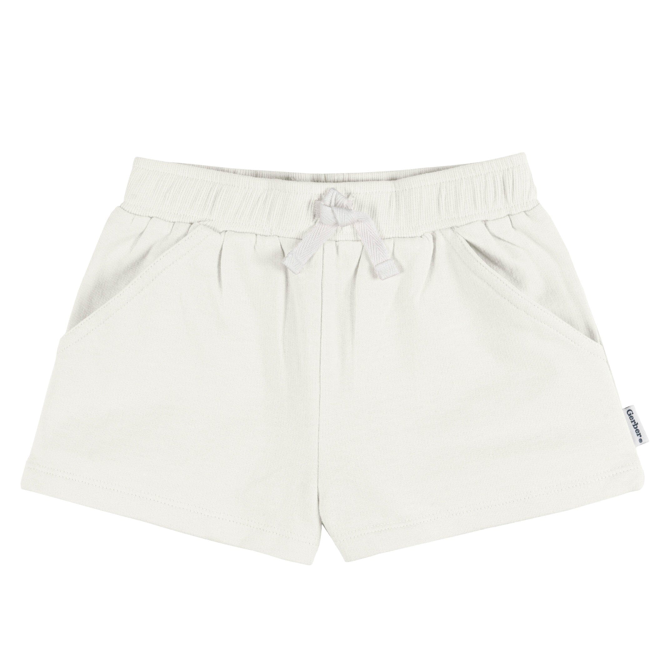 3-Pack Baby & Toddler Girls Navy, White, & Pink Knit Shorts - Image 5