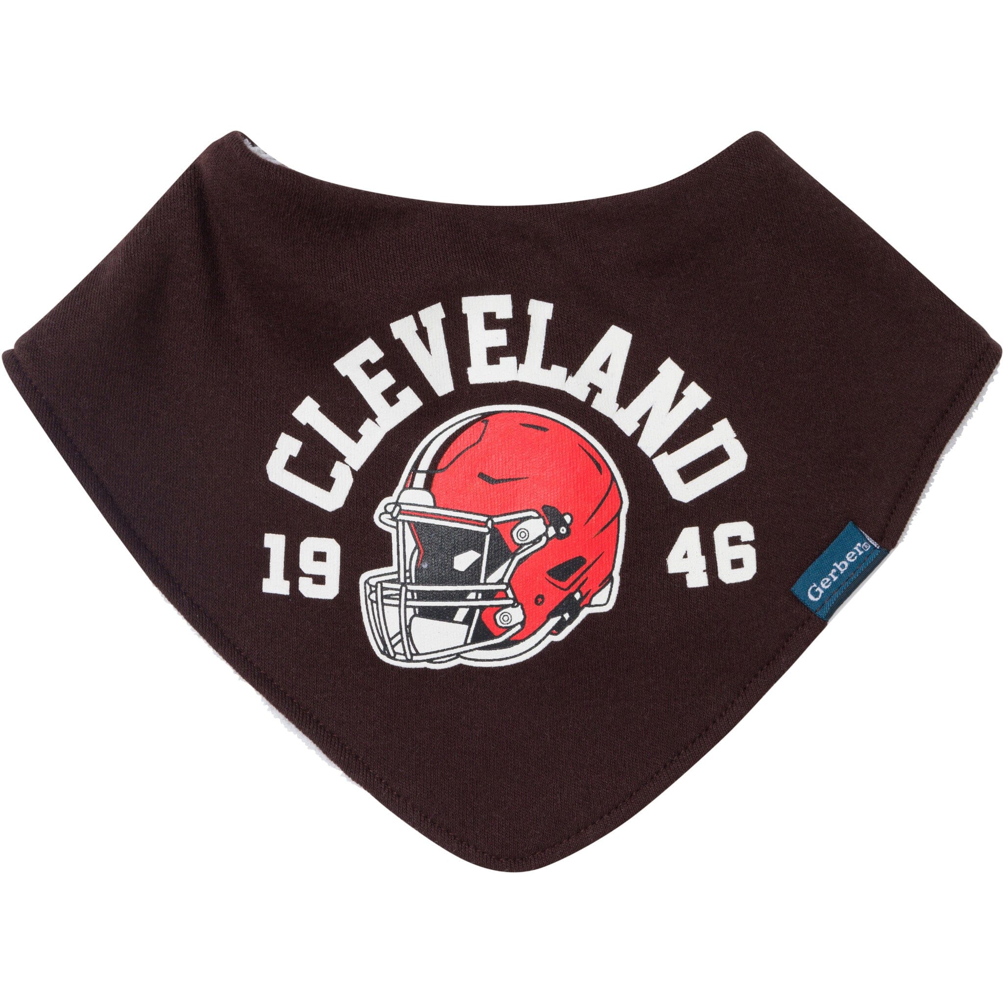 3-Piece Baby Cleveland Browns Bibs and Burp Cloth Set - Image 2