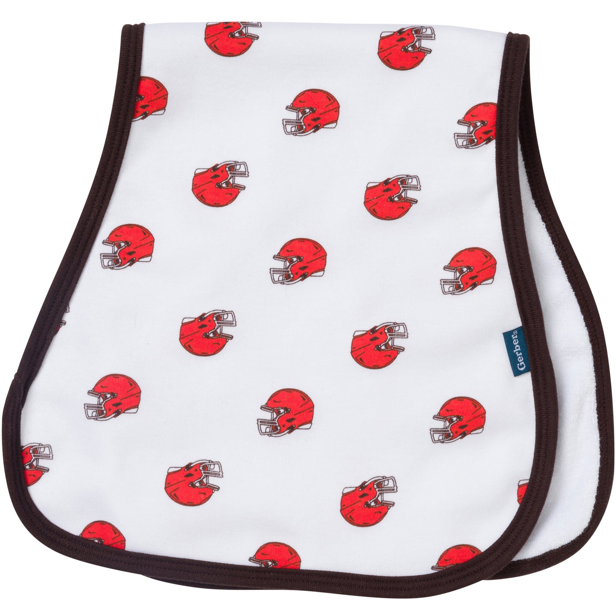 3-Piece Baby Cleveland Browns Bibs and Burp Cloth Set - Image 4