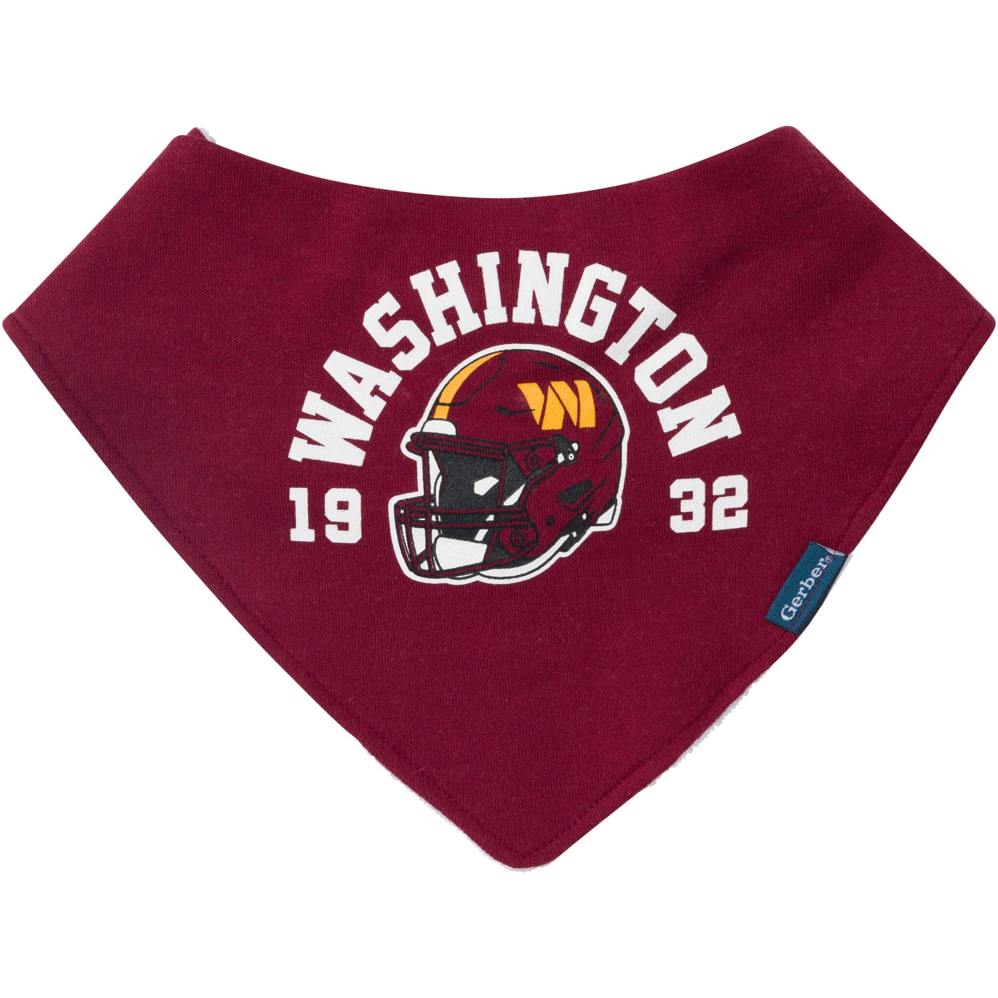 3-Piece Baby Washington Commanders Bibs and Burp Cloth Set - Image 2