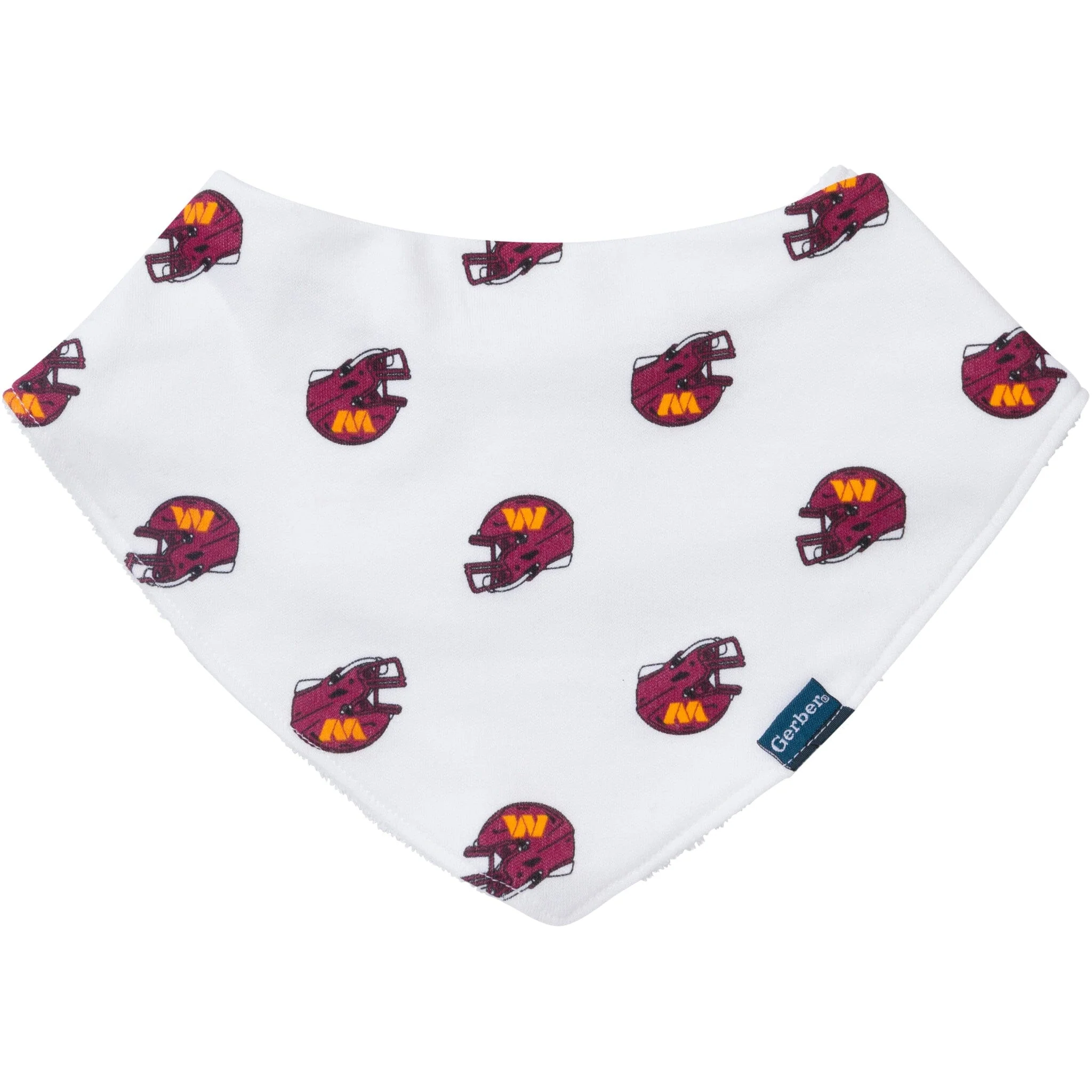 3-Piece Baby Washington Commanders Bibs and Burp Cloth Set - Image 3