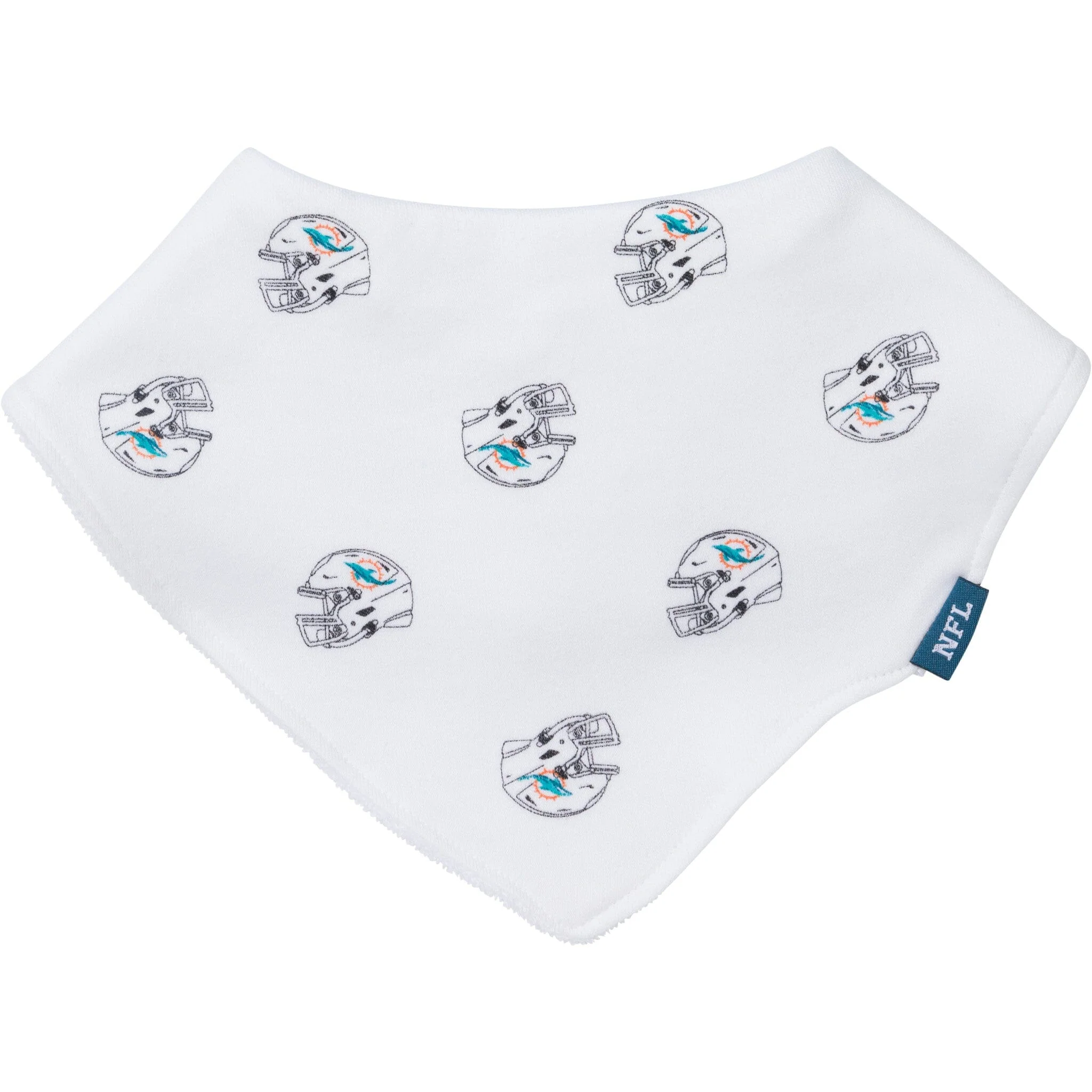 3-Piece Baby Miami Dolphins Bibs and Burp Cloth Set - Image 3