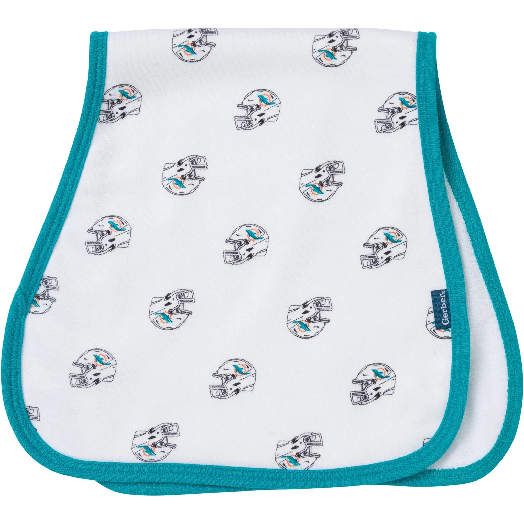 3-Piece Baby Miami Dolphins Bibs and Burp Cloth Set - Image 4