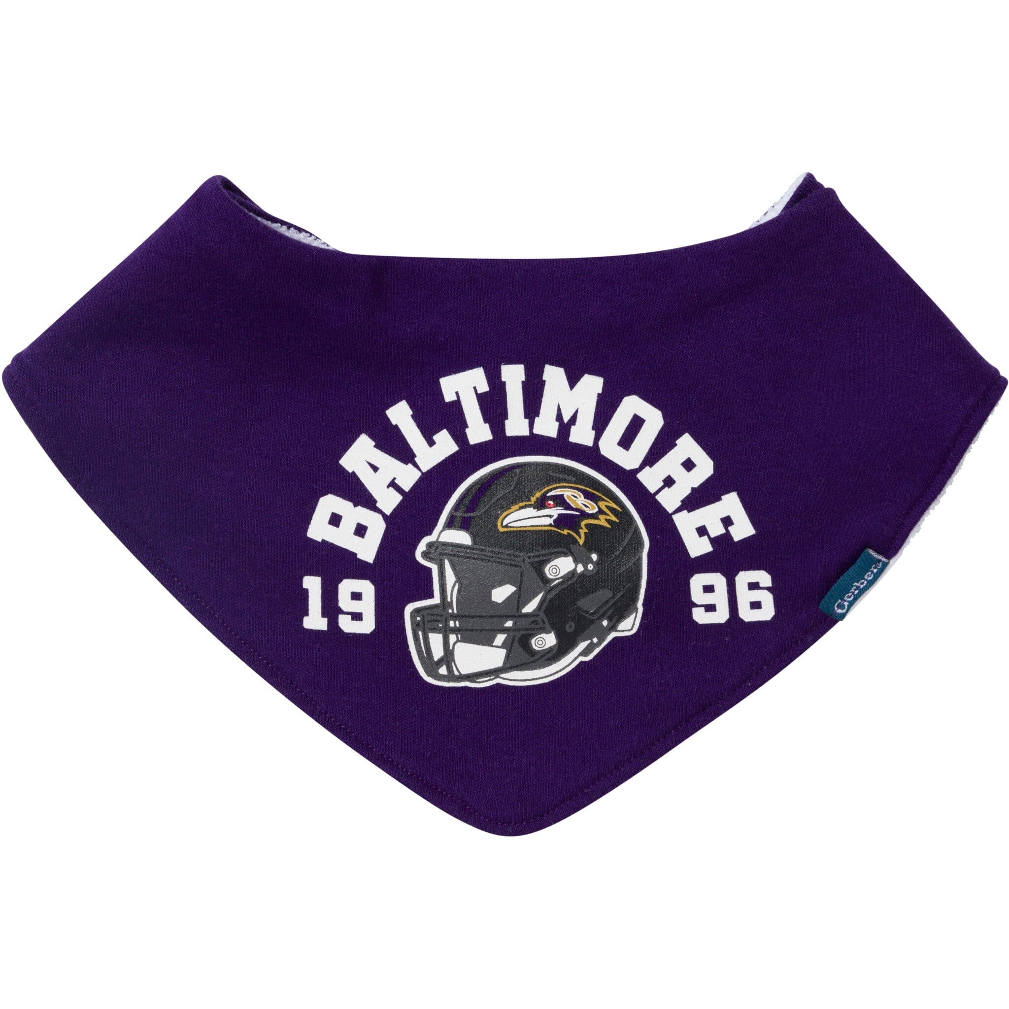 3-Piece Baby Baltimore Ravens Bibs and Burp Cloth Set - Image 2