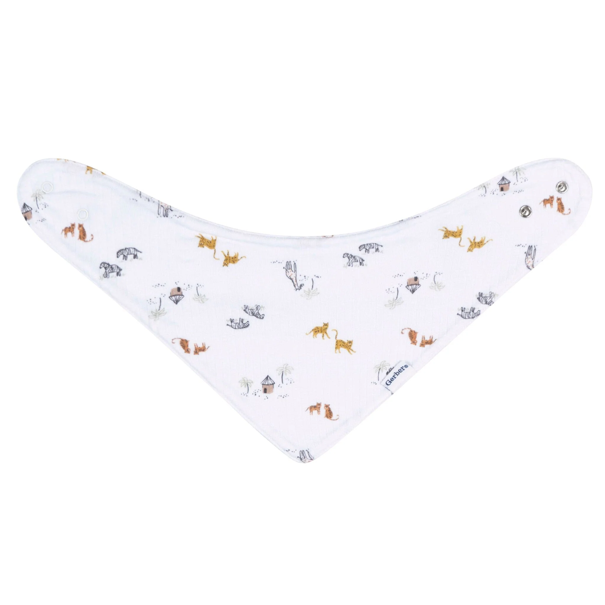 3-Pack Baby Neutral Safari Bandana Bib - Image 7