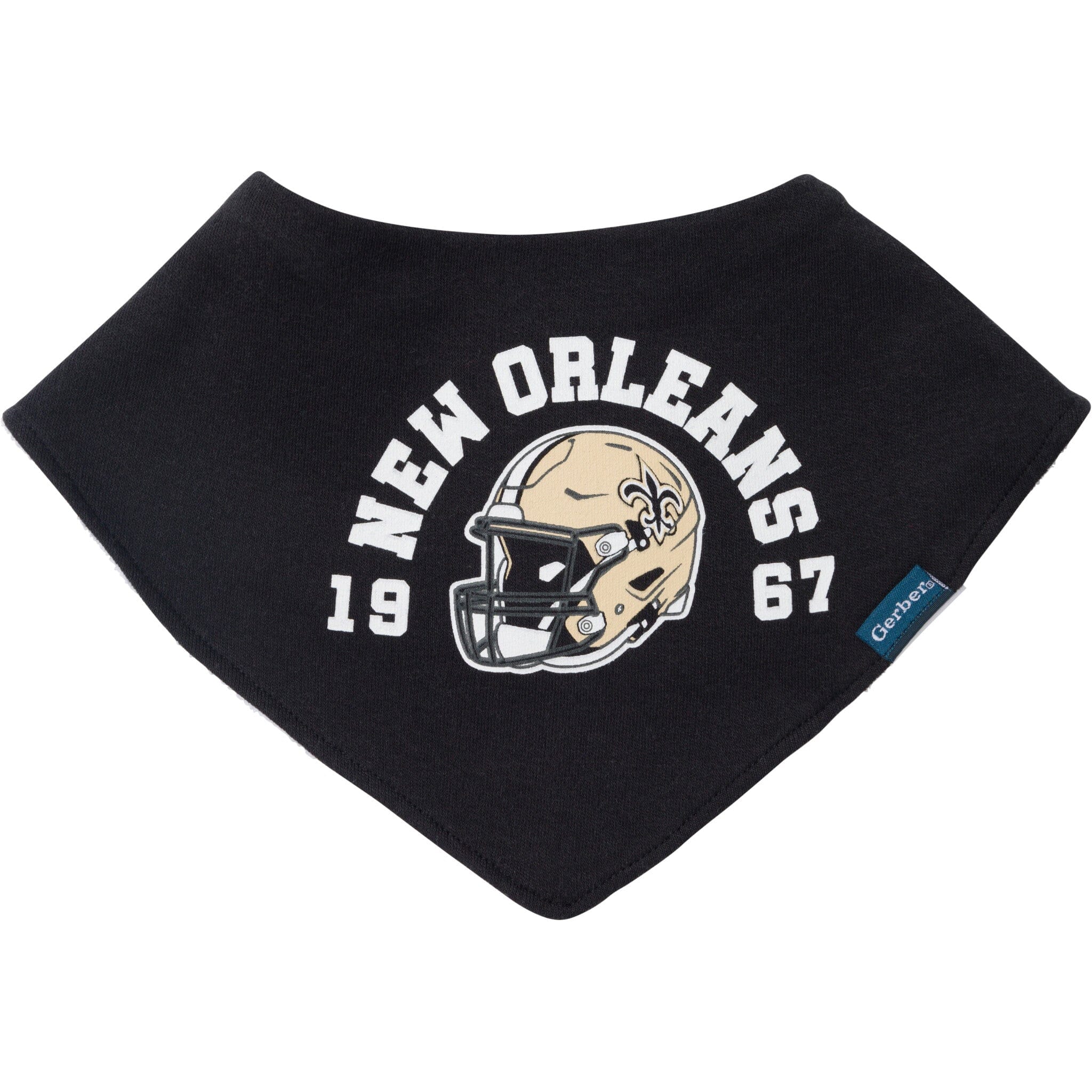 3-Piece Baby New Orleans Saints Bibs and Burp Cloth Set - Image 2